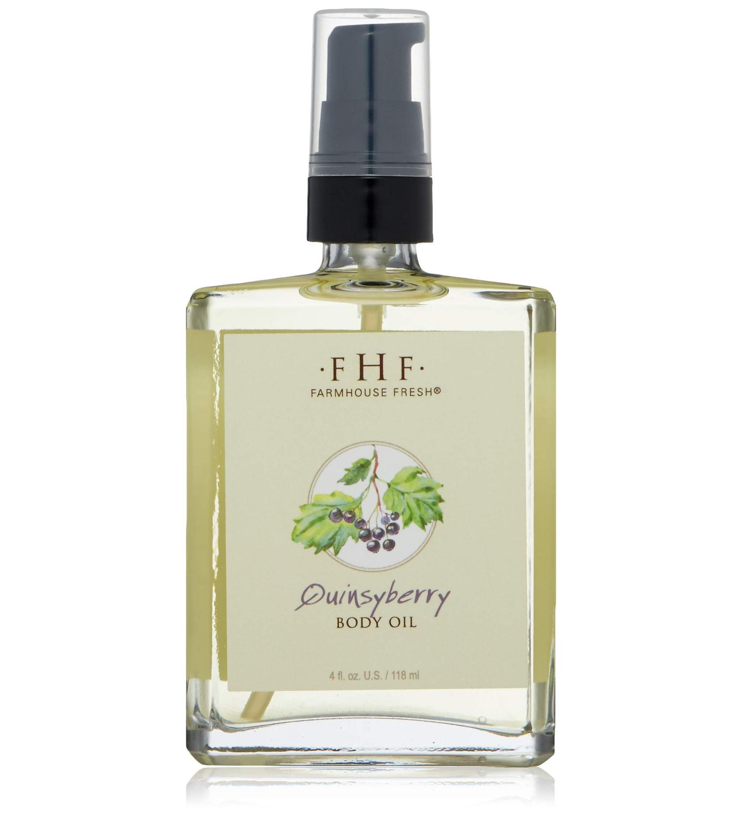 FarmHouse Fresh Quinsyberry Body Oil - Nourishing 4 Fl Oz - All-Natural Skincare for Glowing Skin | Shop Internationally - Buy Online on GoSupps.com