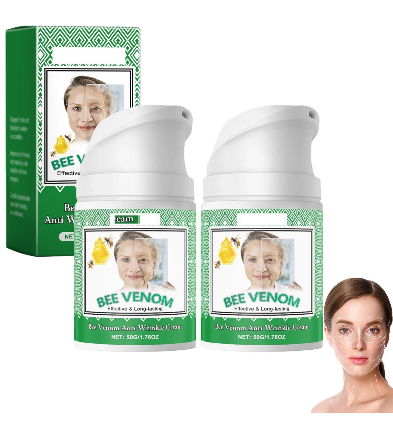 homomdy Bee venom wrinkle removal cream antiaging moisturizer for face and neck skin firming body cream soothing and moisturizing lifting and repairing for all skin types 2pcs - Buy Online on GoSupps.com