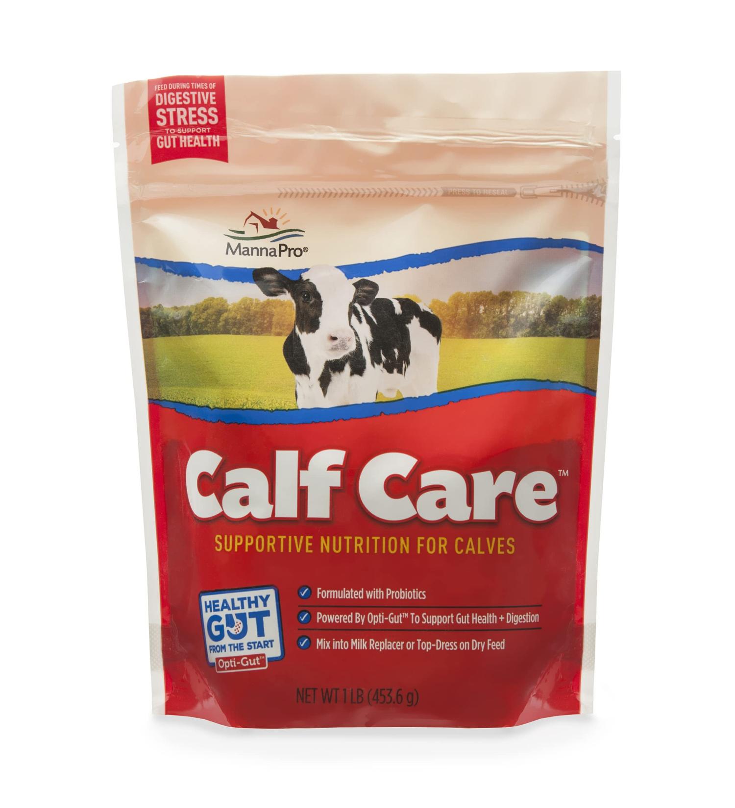 Manna Pro Calf Care: 1lb Calf Milk Replacer with Probiotics for Healthy Gut | Supportive Nutrition Formula - Buy Online on GoSupps.com