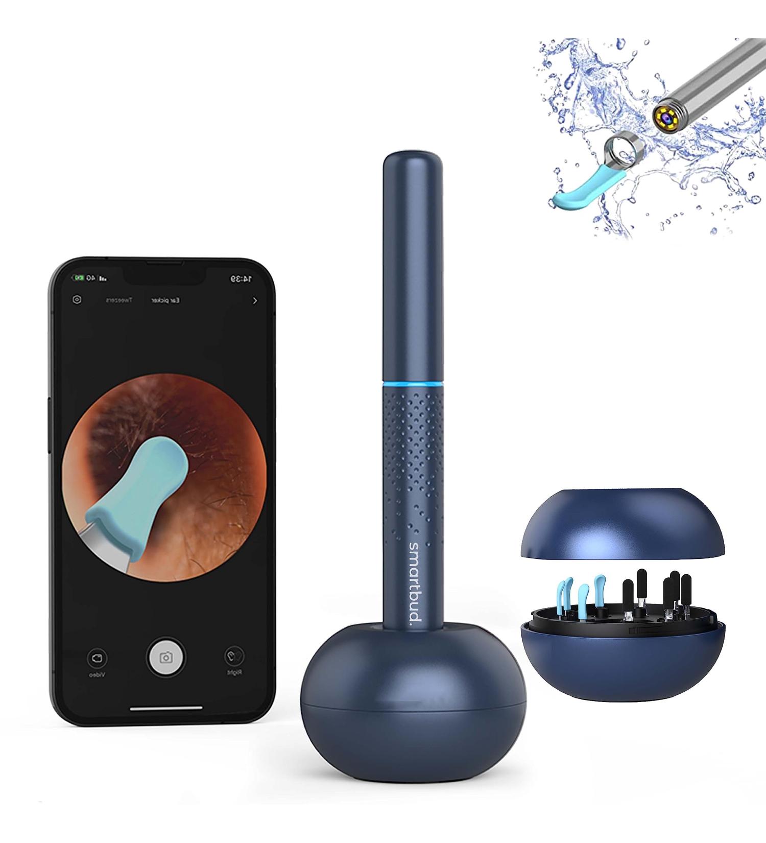 Smartbud Plus Ear Wax Removal Kit | 1080p HD Camera | Wireless Ear Cleaner with 6 LED Lights | Otoscope for iPhone, iPad, Android - Buy Online on GoSupps.com