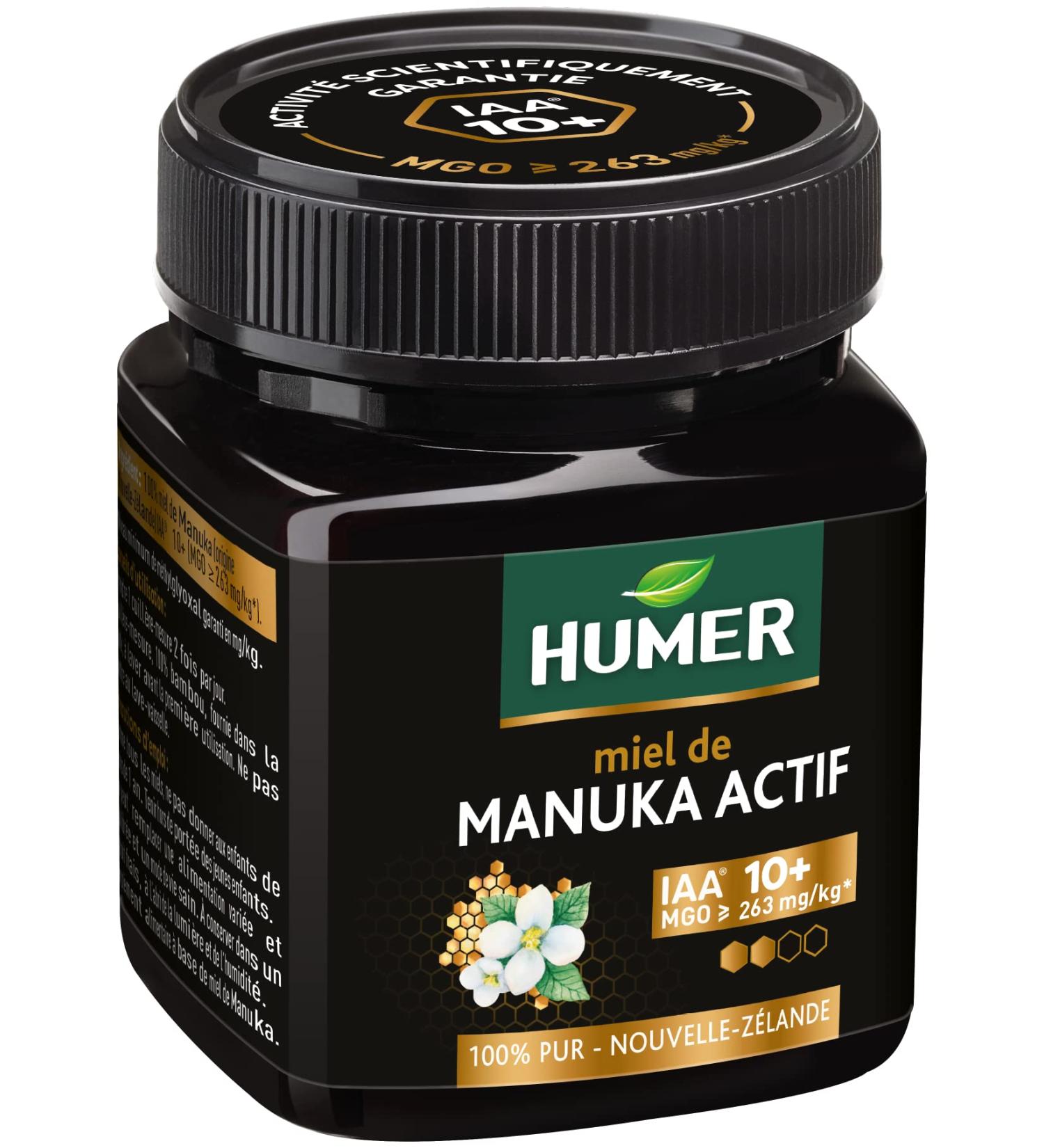 Humer - Active Manuka Honey IAA 10+ - 2nd level of activity - Purity and activity guaranteed - 250g - Buy Online on GoSupps.com
