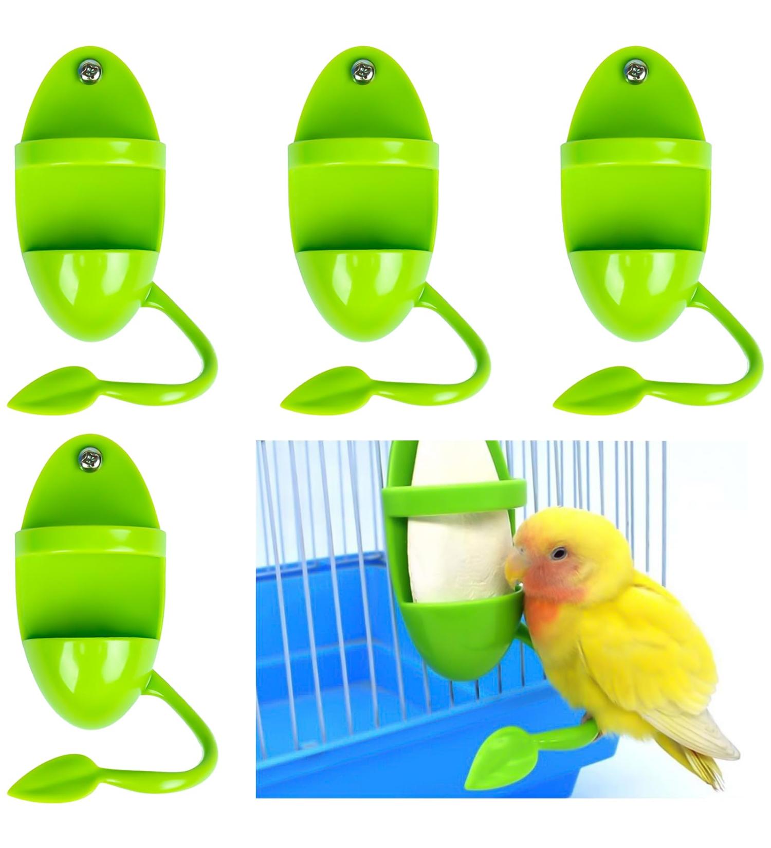 Youngsay 4-Piece Sepia Shell Bracket Set | Portable Plastic Bowls for Birds | Ideal for Serving Fruits & Vegetables (Green) - Buy Online on GoSupps.com
