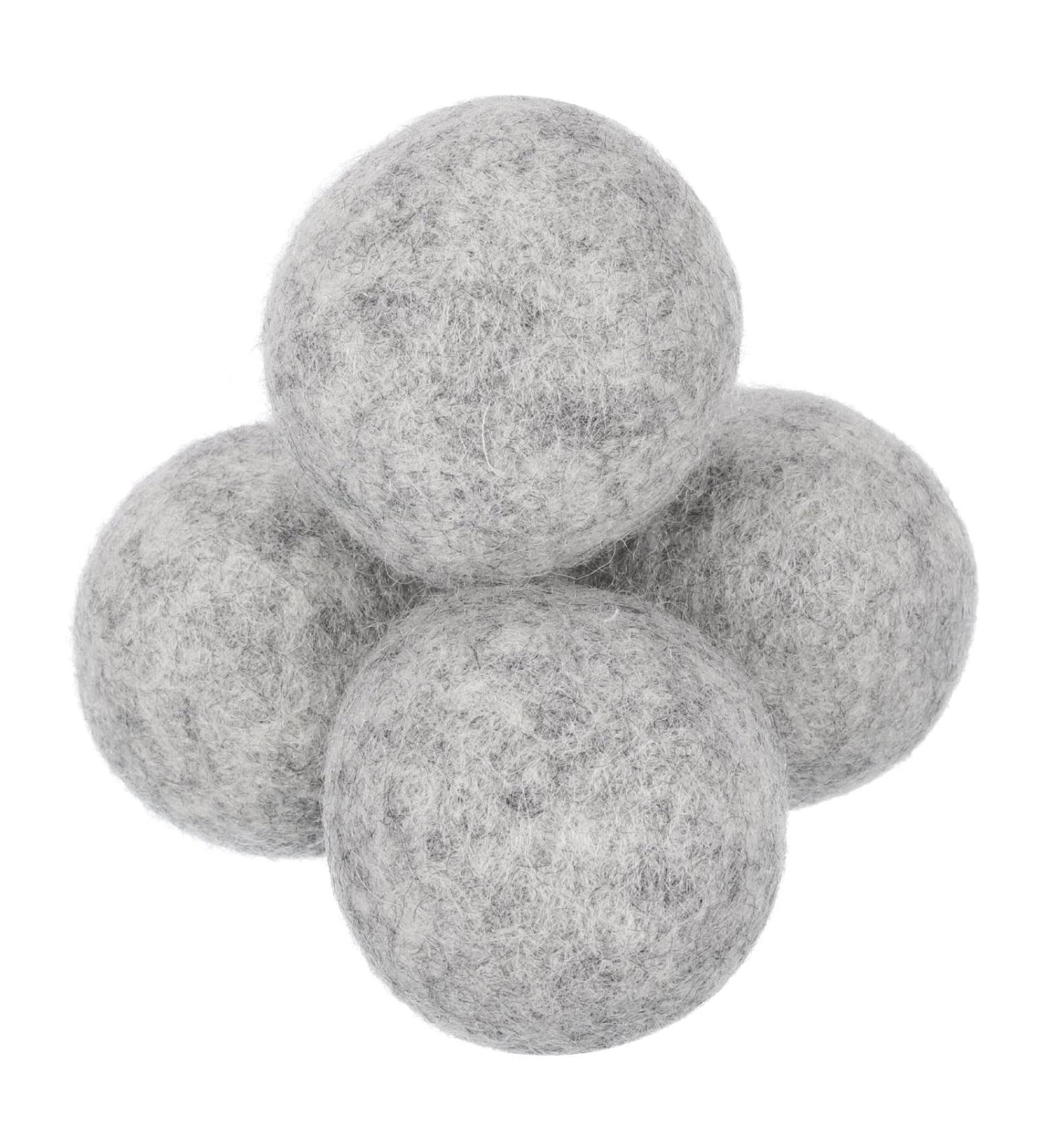 sourcing map 4 Pcs Wool Dryer Balls 2 Inches Wool Laundry Dryer Balls for Reducing Clothing Static and Wrinkles Light Grey 2" Light Grey - Buy Online on GoSupps.com