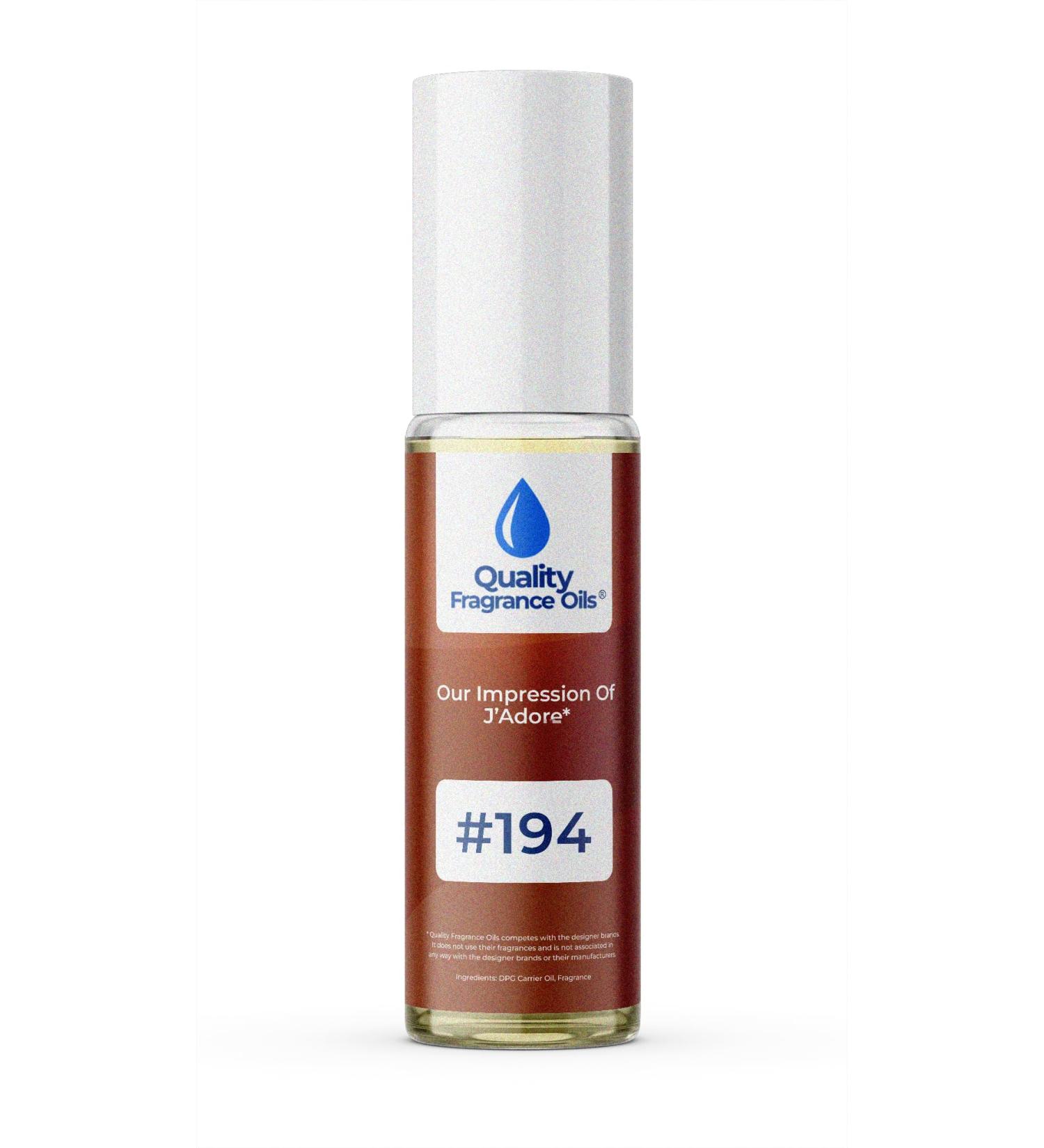 Quality Fragrance Oils' Impression #194 Generic Alternative for J'Dore (10ml Roll On) J Adore Impression #194 0.34 Fl Oz (Pack of 1) - Buy Online on GoSupps.com