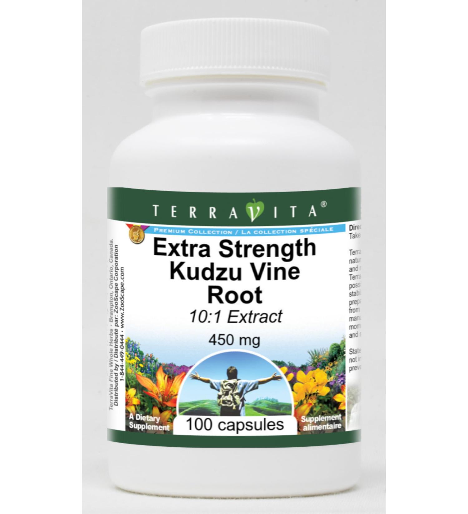 Extra Strength Kudzu Vine Root Extract 10:1 - 450 mg (100 Capsules) | Boost Health & Wellness | ZIN: 513406 - Buy Online on GoSupps.com