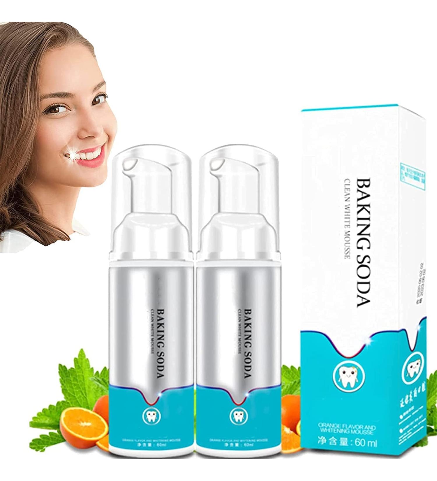 MTDBAOD Deep Cleaning Foam Toothpaste Foam Whitening Toothpaste Citrus Baking Soda Toothpaste Ultra-Fine Mousse Foam Deeply Cleaning Gums Intensive Stain Removal Toothpaste (2Pcs) - Buy Online on GoSupps.com