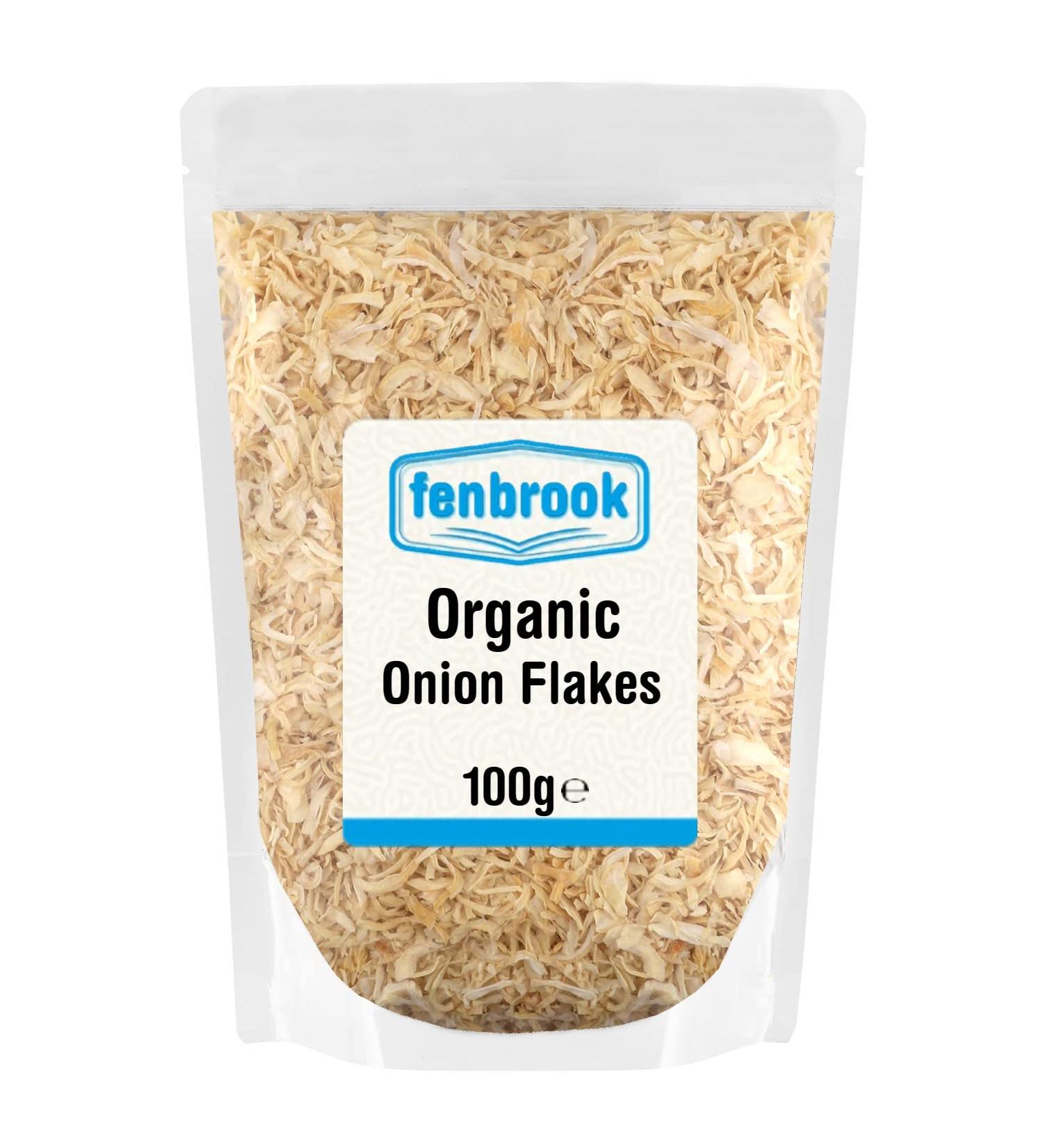 Organic Onion Flakes 100g | Certified Organic by Fenbrook Organic - Buy Online on GoSupps.com