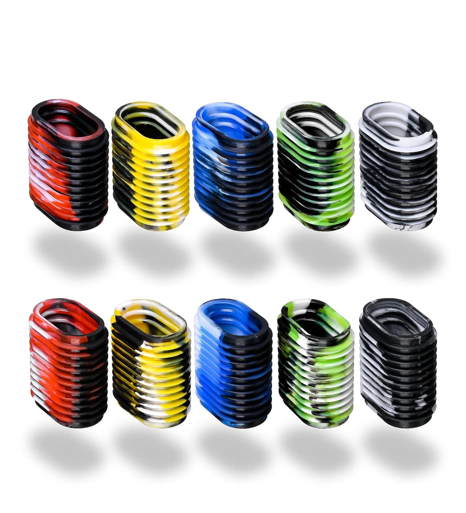 Leo 10pcs Rubber Fishing Reel Handle Grip Cover Non-Slip Knob Sleeve - 5 Pairs in Pack, 5 Mix Colors for Baitcaster or Spinning Reel - Buy Online on GoSupps.com