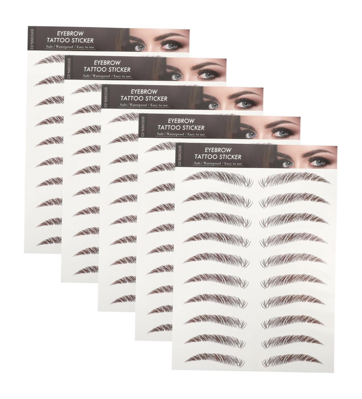 FRCOLOR 10 Sheets Eyebrow 3d Sticker Makeup Stickers Eyebrow Tool Eyebrow Tattoos Stickers Transfer Stickers - Buy Online on GoSupps.com