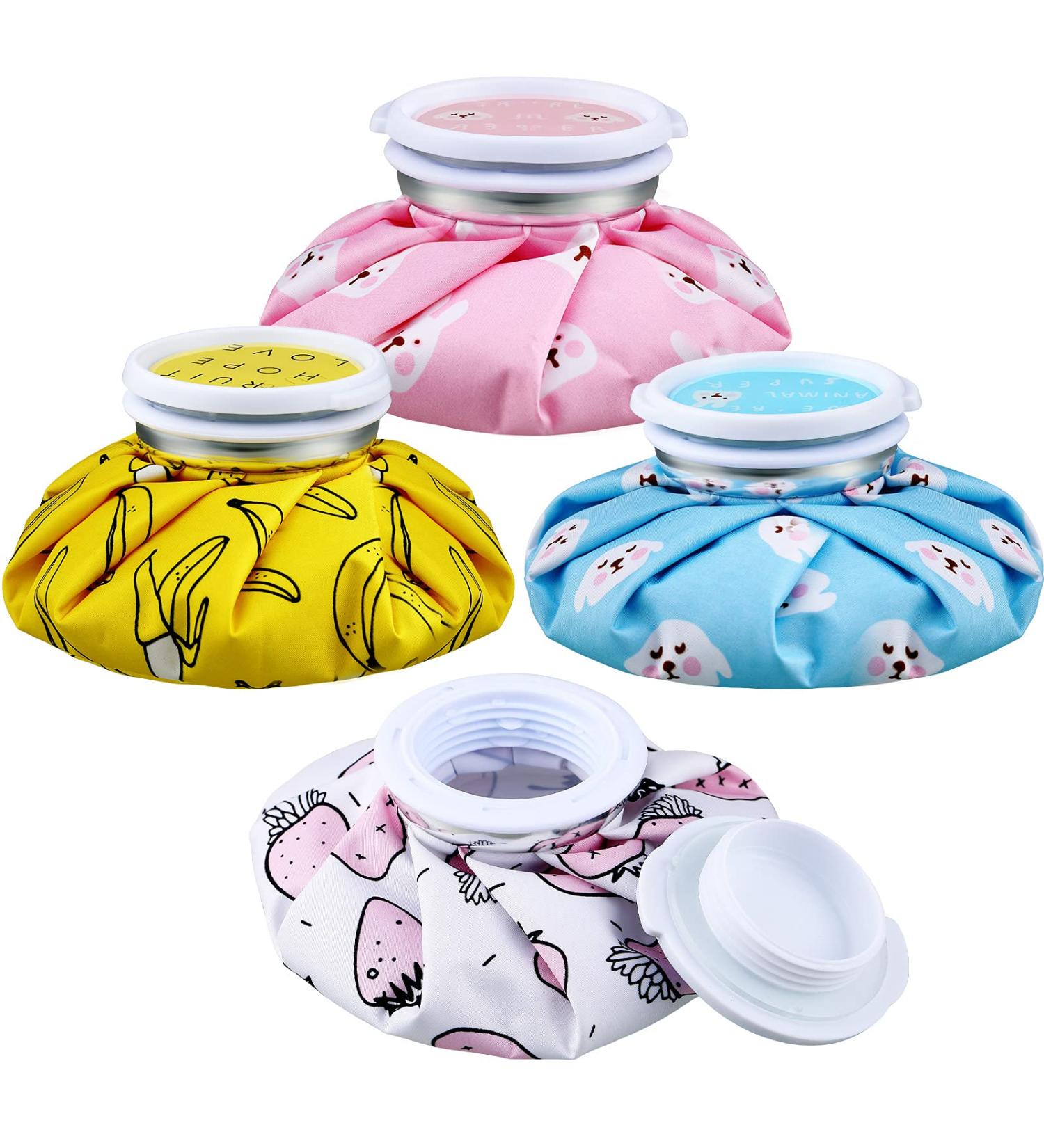 4 Packs Reusable Ice Bags for Hot/Cold Therapy - Pain Relief for Kids & Adults | Wisdom Teeth, Breastfeeding, Tired Eyes | Cute Fruit Style - 5.5 Inches - Buy Online on GoSupps.com