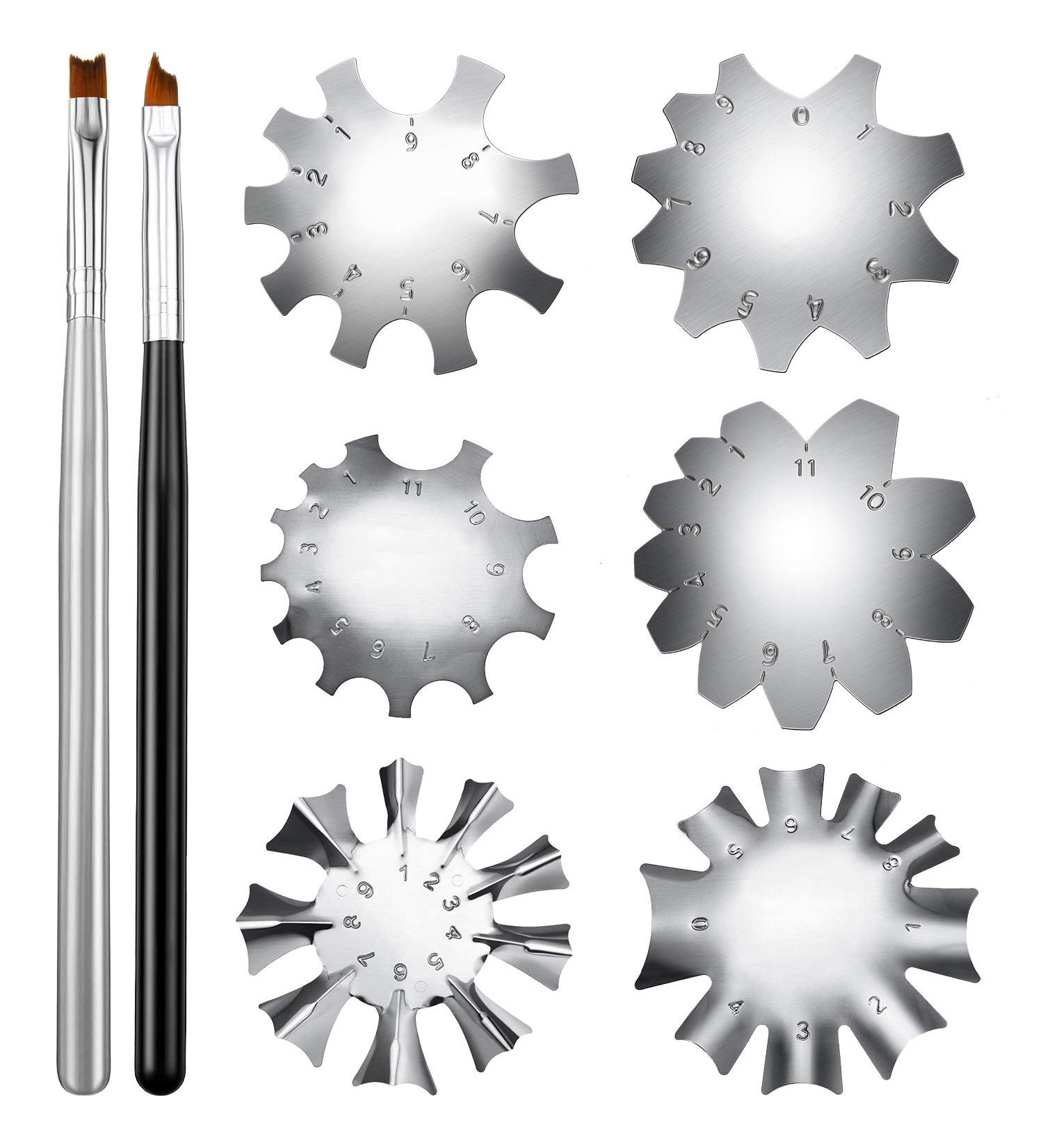 French Nail Trimmer Set with V Smile Line Cutter and Nail Brush - Stainless Steel Manicure Tools for DIY Nail Art (Silver) - Buy Online on GoSupps.com