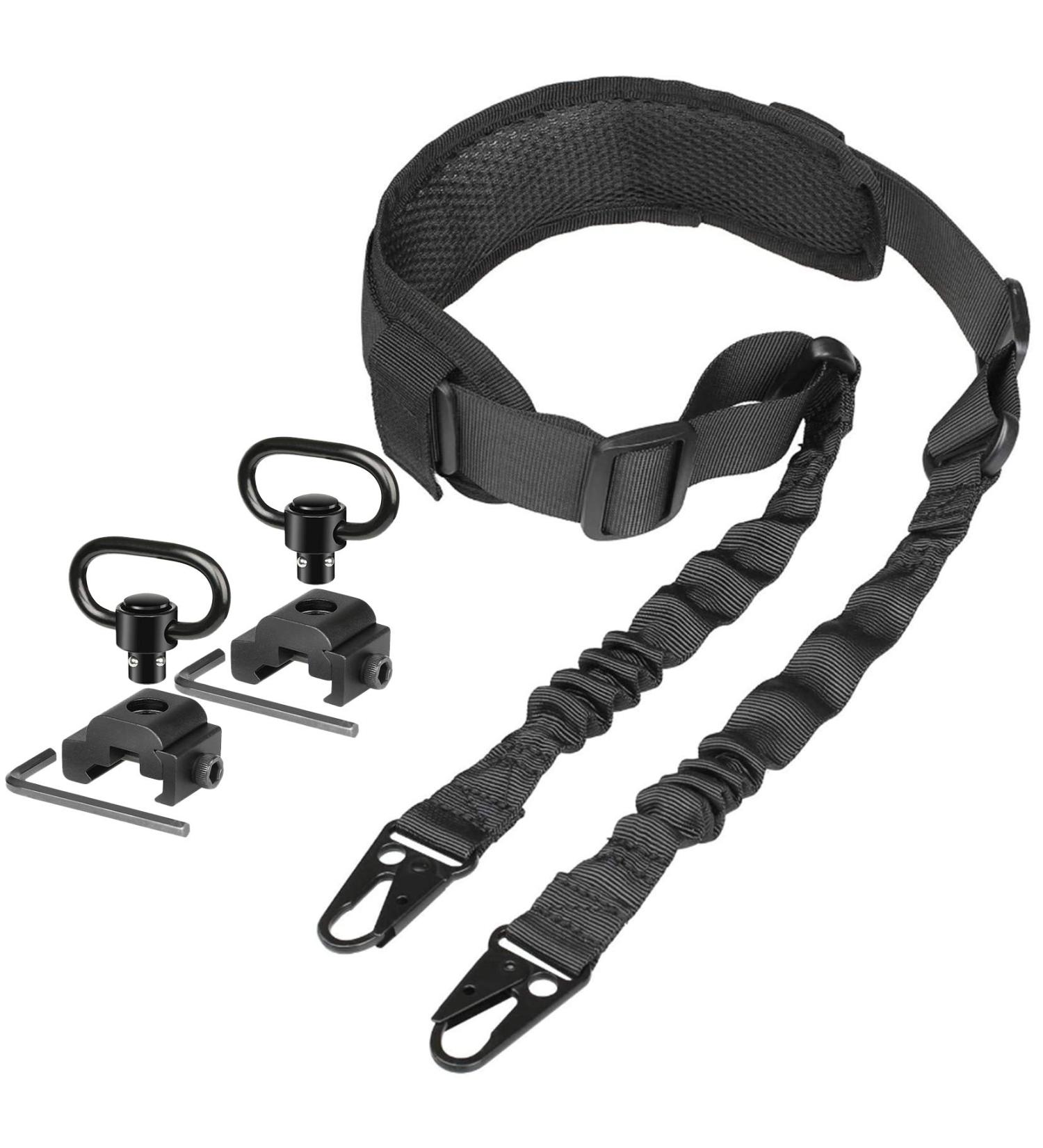 Sokiss 2PCS QD Sling Swivel Mount with 2 Point Sling - Heavy Duty 1.25 Push Button Quick Release Attachment for Picatinny/Weaver Rail - Buy Online on GoSupps.com