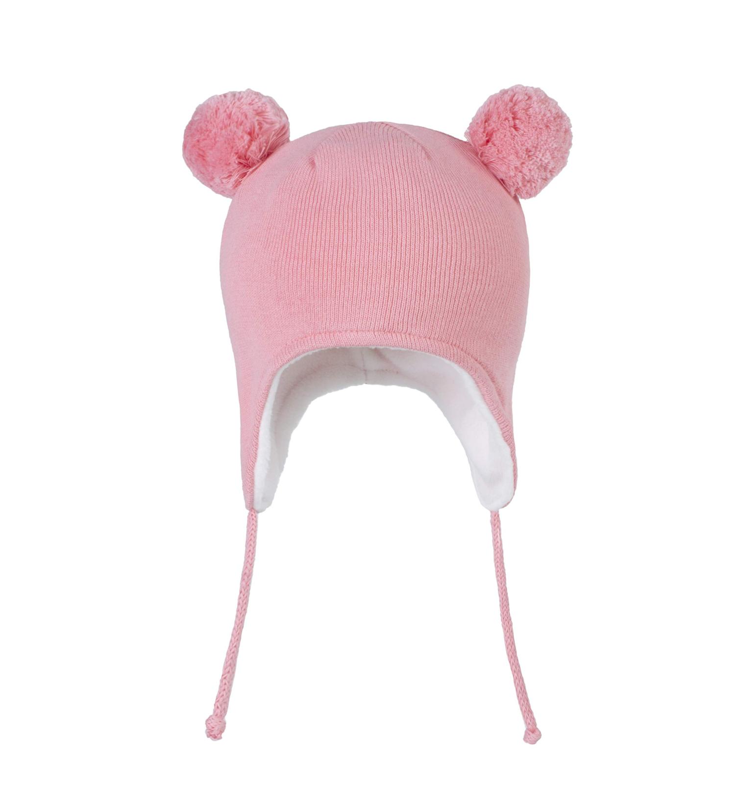LANGZHEN Toddler Winter Hat | Earflap Knit Warm Cap | Fleece Lined Beanie for Baby Boys Girls 1-2 Years | Pink - Buy Online on GoSupps.com