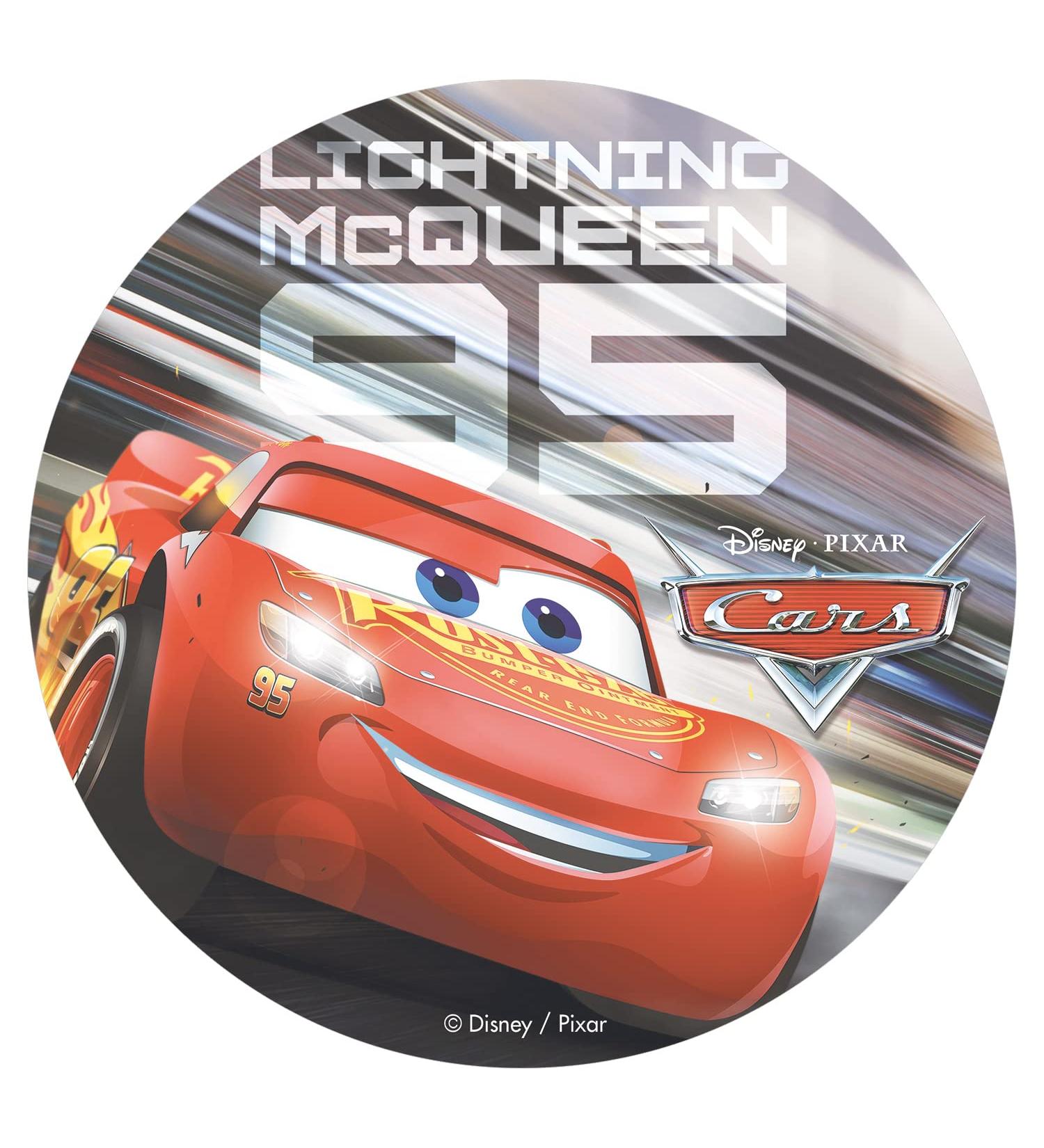 Dekora - Lightning McQueen Birthday Cake Topper Edible Disc - 20 Cm - Buy Online on GoSupps.com