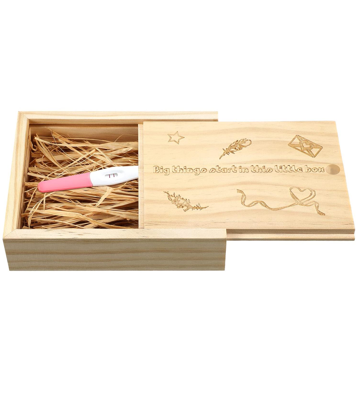 Pregnancy Test Keepsake Box - Baby Announcement Gift for Dad - Gender Reveal Collection - Pregnancy Memorial Souvenir - Baby Keepsake Box for Boys and Girls - Buy Online on GoSupps.com