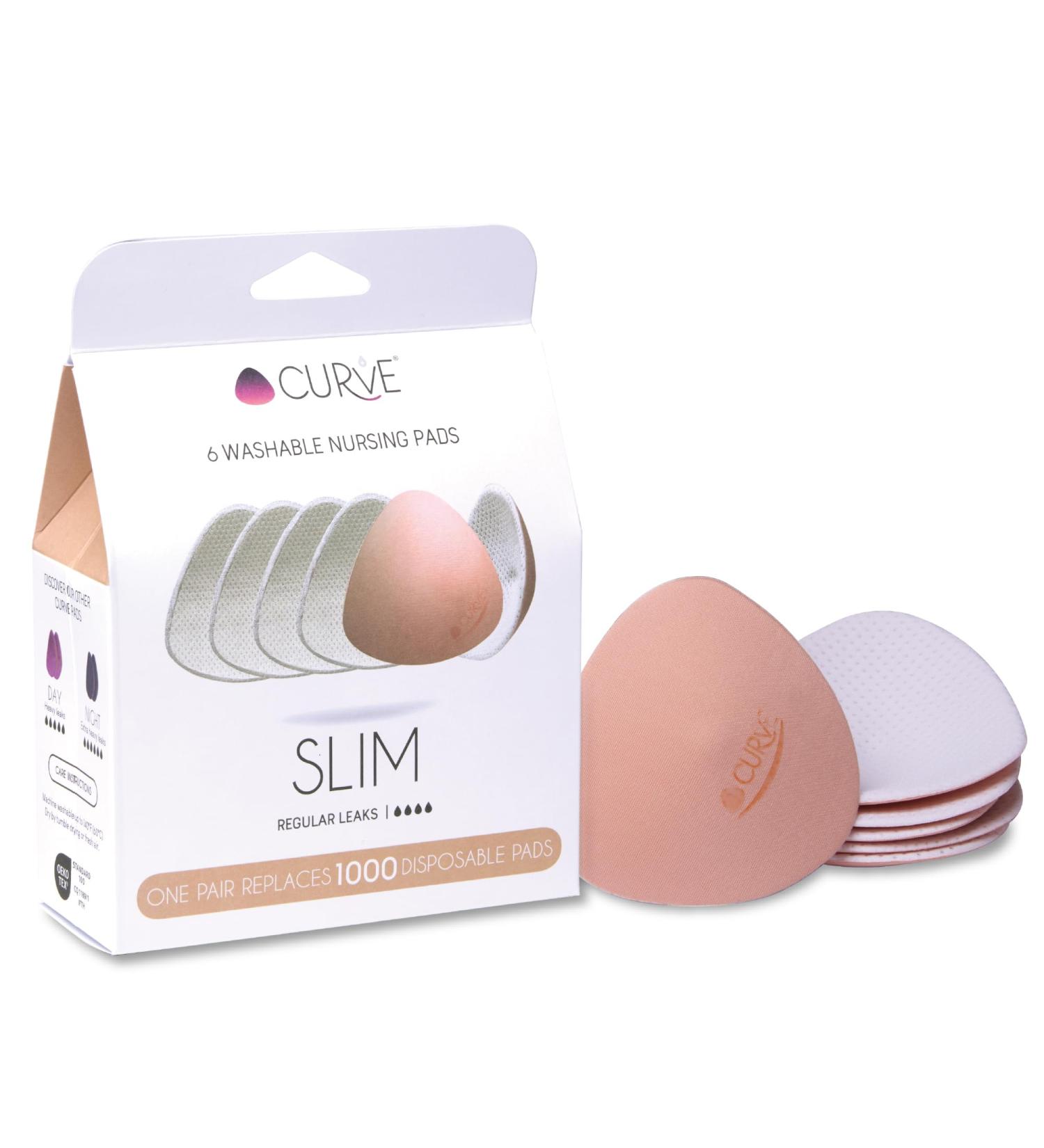Essential Plus Slim Nursing Pads - Ultra Absorbent Reusable & Eco-Friendly - 6 Pack Stay Dry Breast Pads for Regular Leaks - Buy Online on GoSupps.com