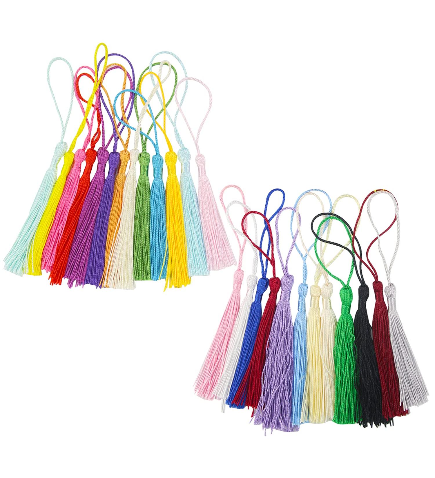 25 Handmade DIY Tassels - Silky Soft Craft Mini Tassels for Jewelry Making & Decoration - Buy Online on GoSupps.com