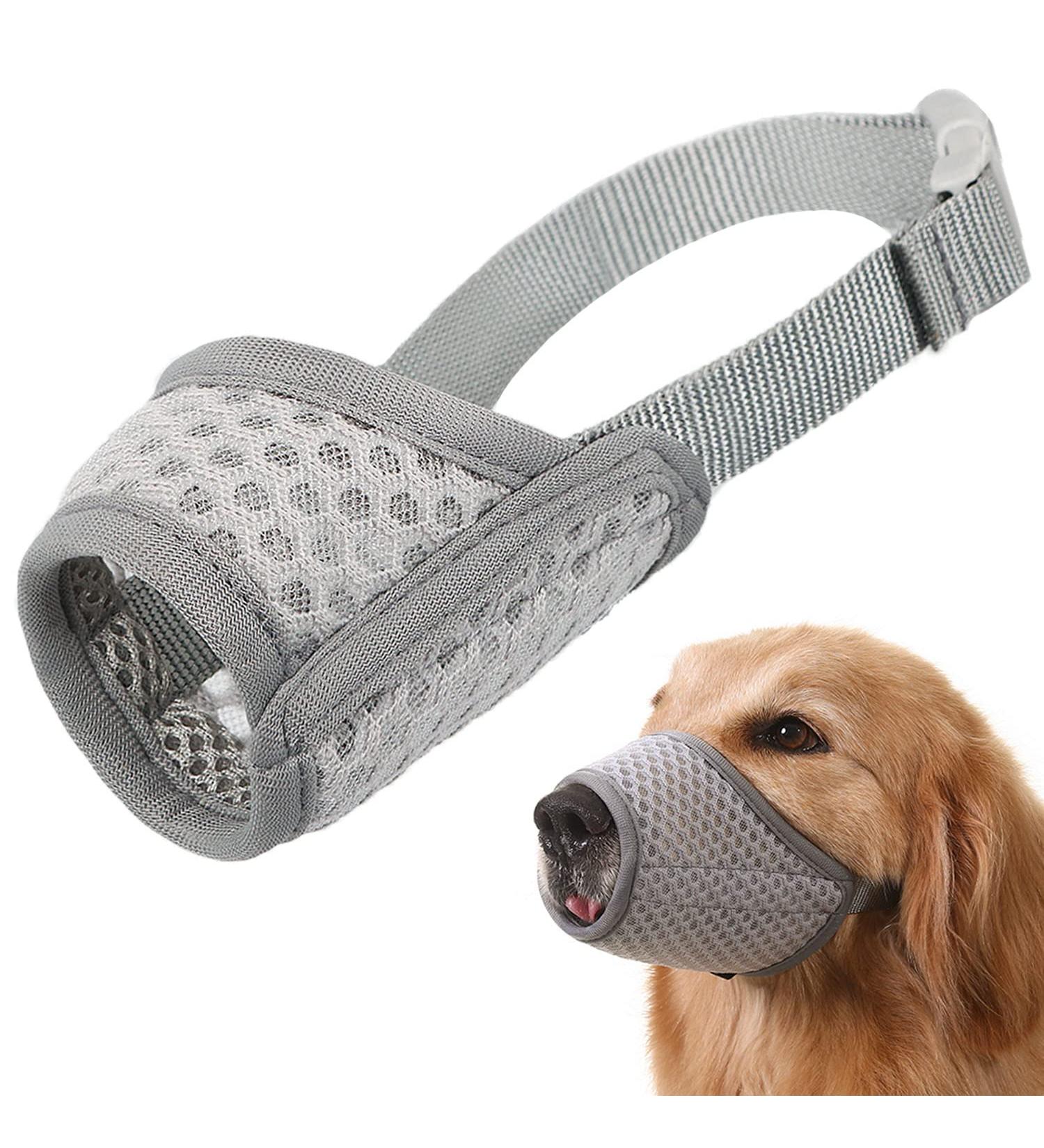 Breathable Dog Muzzle for XXS to XXL - Adjustable for Chihuahua Beagle & Golden Retriever - Prevent Biting & Chewing - Buy Online on GoSupps.com
