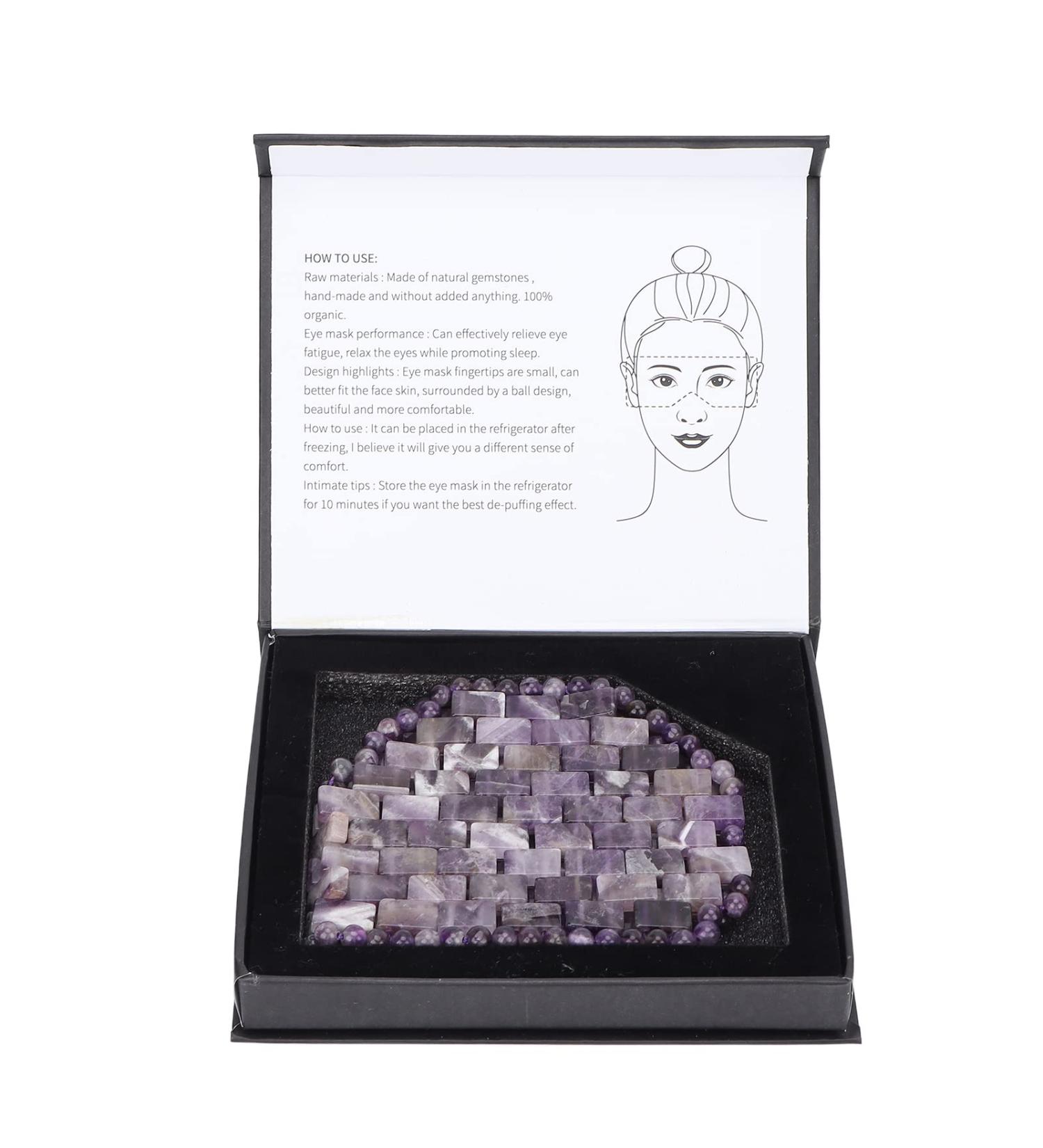 Verdant Touch Jadestone Sleeping Eye Ciper | Natural Eye Cushion for Wrinkle Reduction Sleep Promotion & Tiredness Relief | Amethyst & Jadestein - Buy Online on GoSupps.com