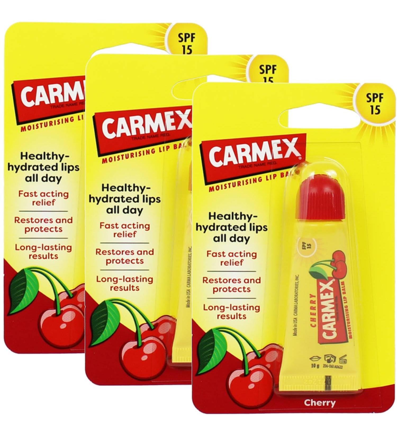  Carmex Carmex Cherry Lip Balm Moisturizing Spf 15 3 Units - Buy Online on GoSupps.com