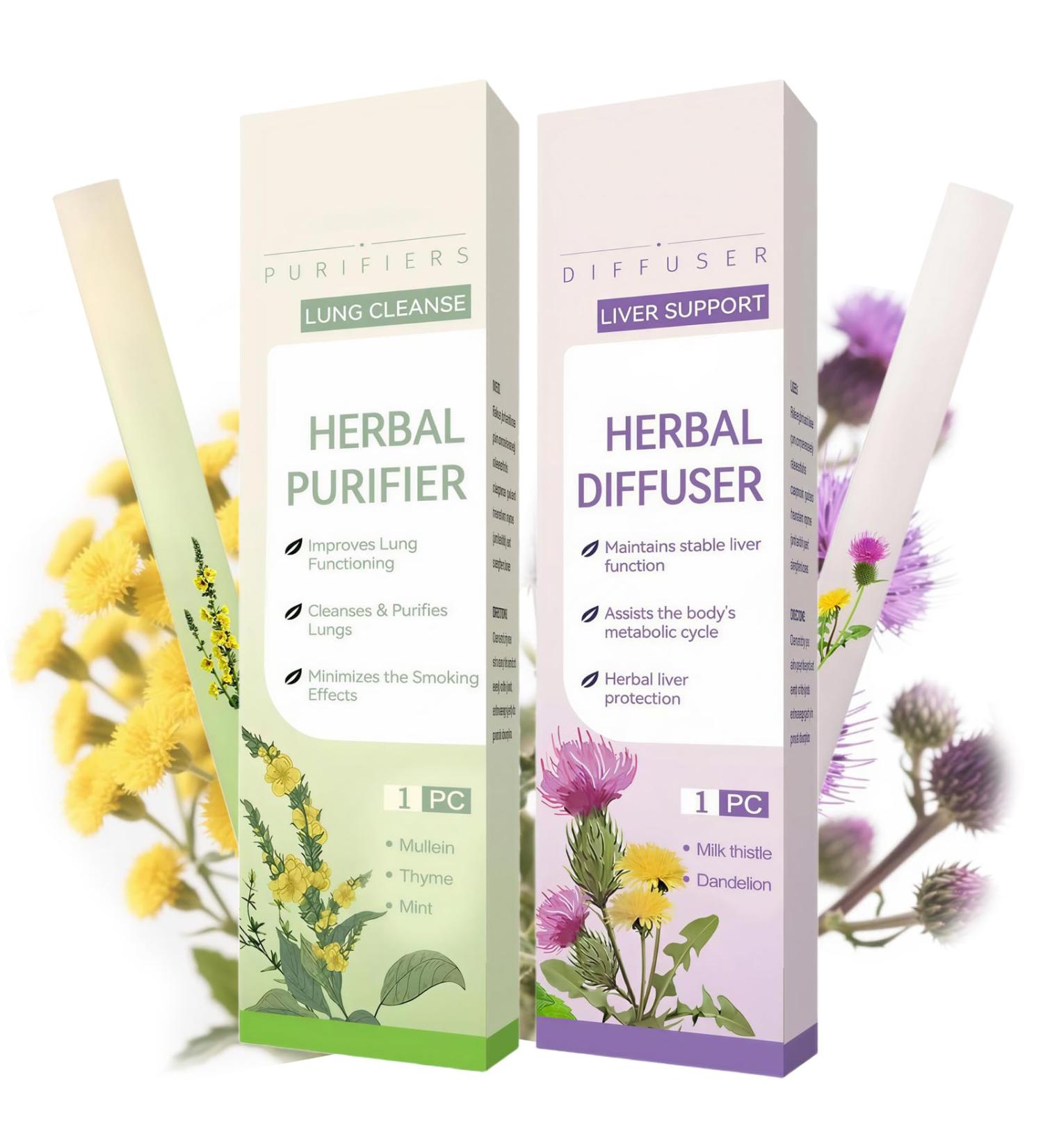 2 PCS Herbal Diffuser Pen Quit Smoking Upgraded Mullein Diffuser Pen with Mullein Mint Extracts Thyme for Cleansing Lungs Oral Air Freshening Breathing Improvement & Stress Relief 600 Uses - Buy Online on GoSupps.com