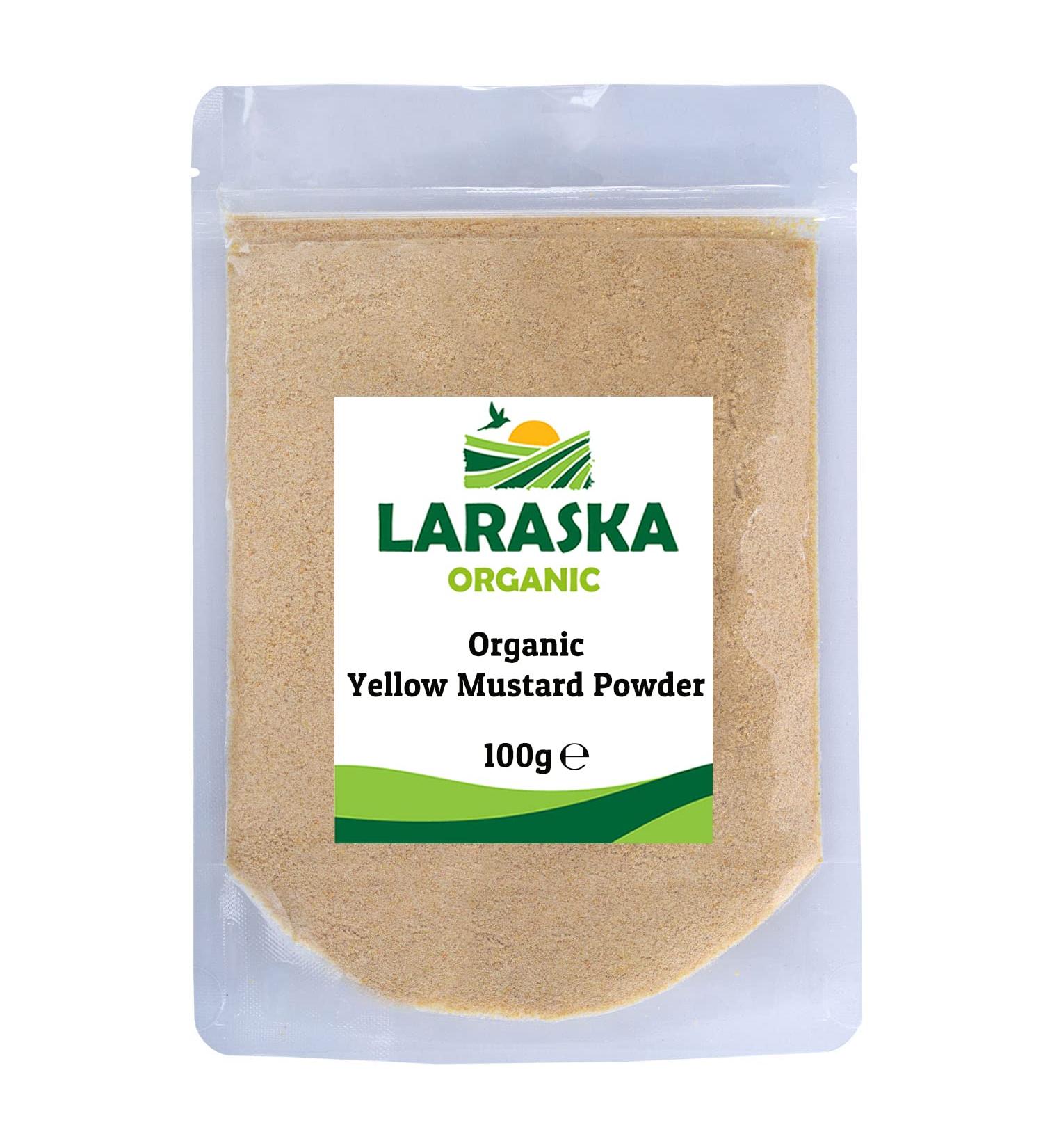 Certified Organic Yellow Mustard Powder 100g - Ideal for Dressing, Marinades, Pickling Blends, Rubs, Soups, and Sauces - Buy Online on GoSupps.com