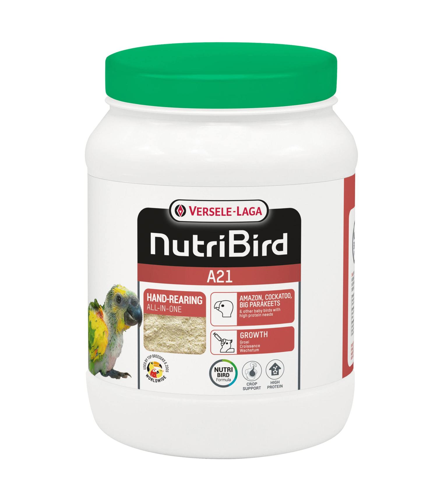 Buy Versele-Laga Nutribird A21 Hand Breeding Food for Young Parrots - 800g | Ideal for Amazon Parrots & Palmkakadu - High-Quality Egg Whites - Buy Online on GoSupps.com