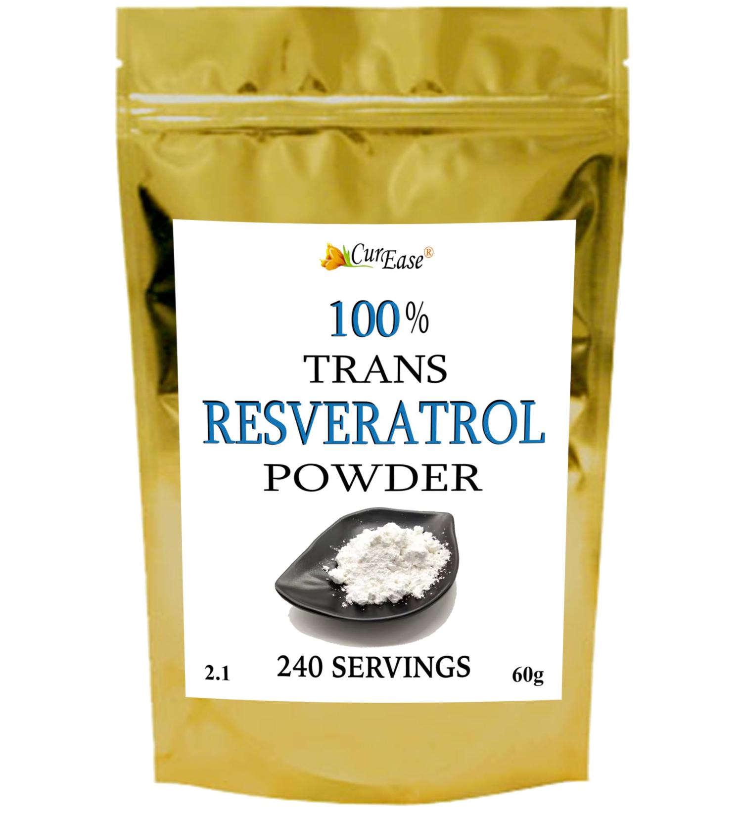 100% Pure Trans Resveratrol Powder 240 Servings 2.1 oz (60 Grams) 250mg Per Servings - Buy Online on GoSupps.com