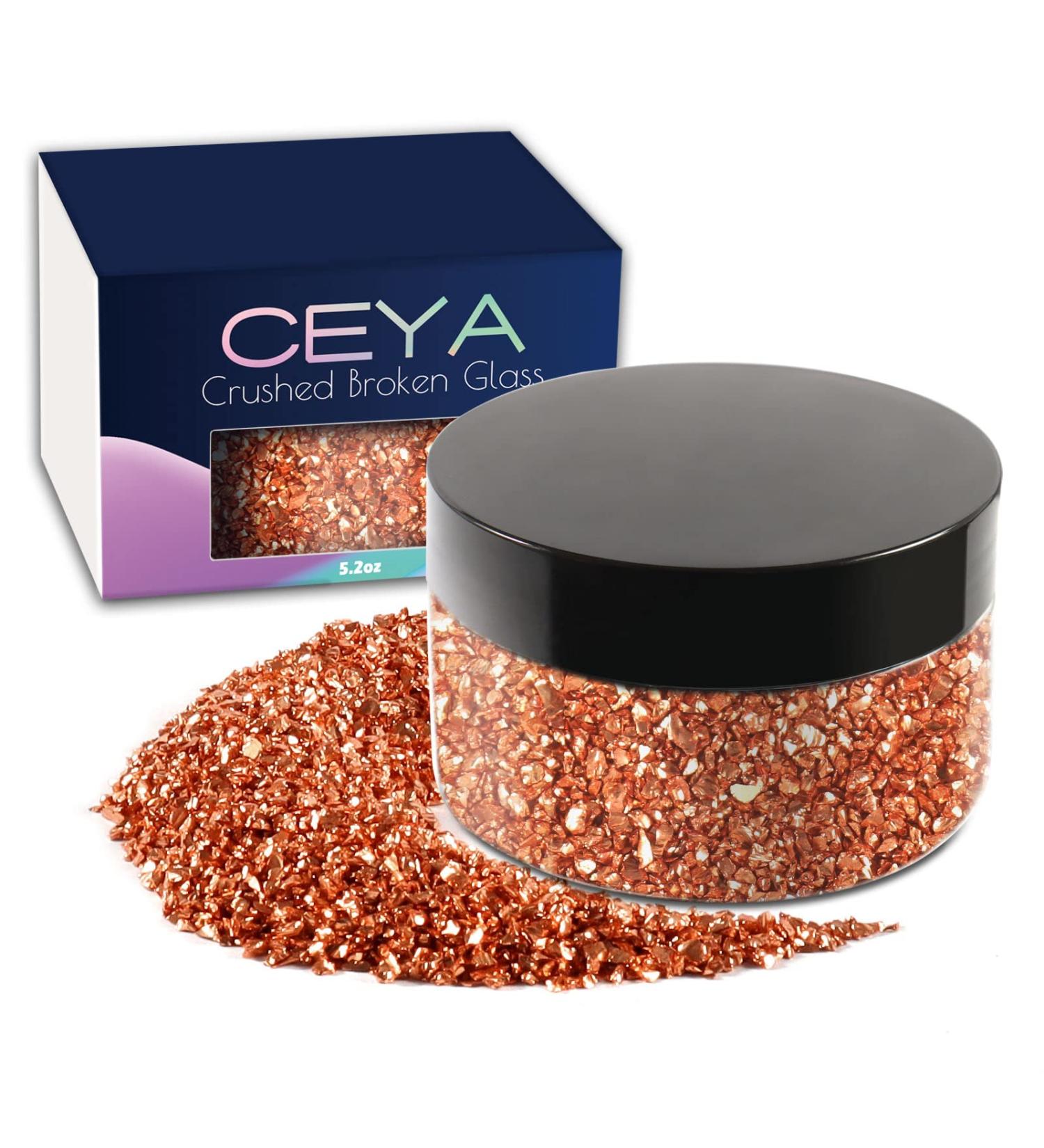 Ceya 5.3oz/150g Crushed Bronze Metallic Glass Chips for Nail Art & Crafts - Buy Online on GoSupps.com