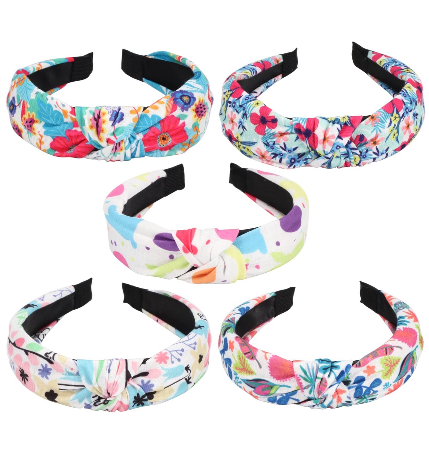 Easter Bunny Flower Headbands Set for Women and Girls - Non-slip Workout Turban Hair Accessories - Buy Online on GoSupps.com
