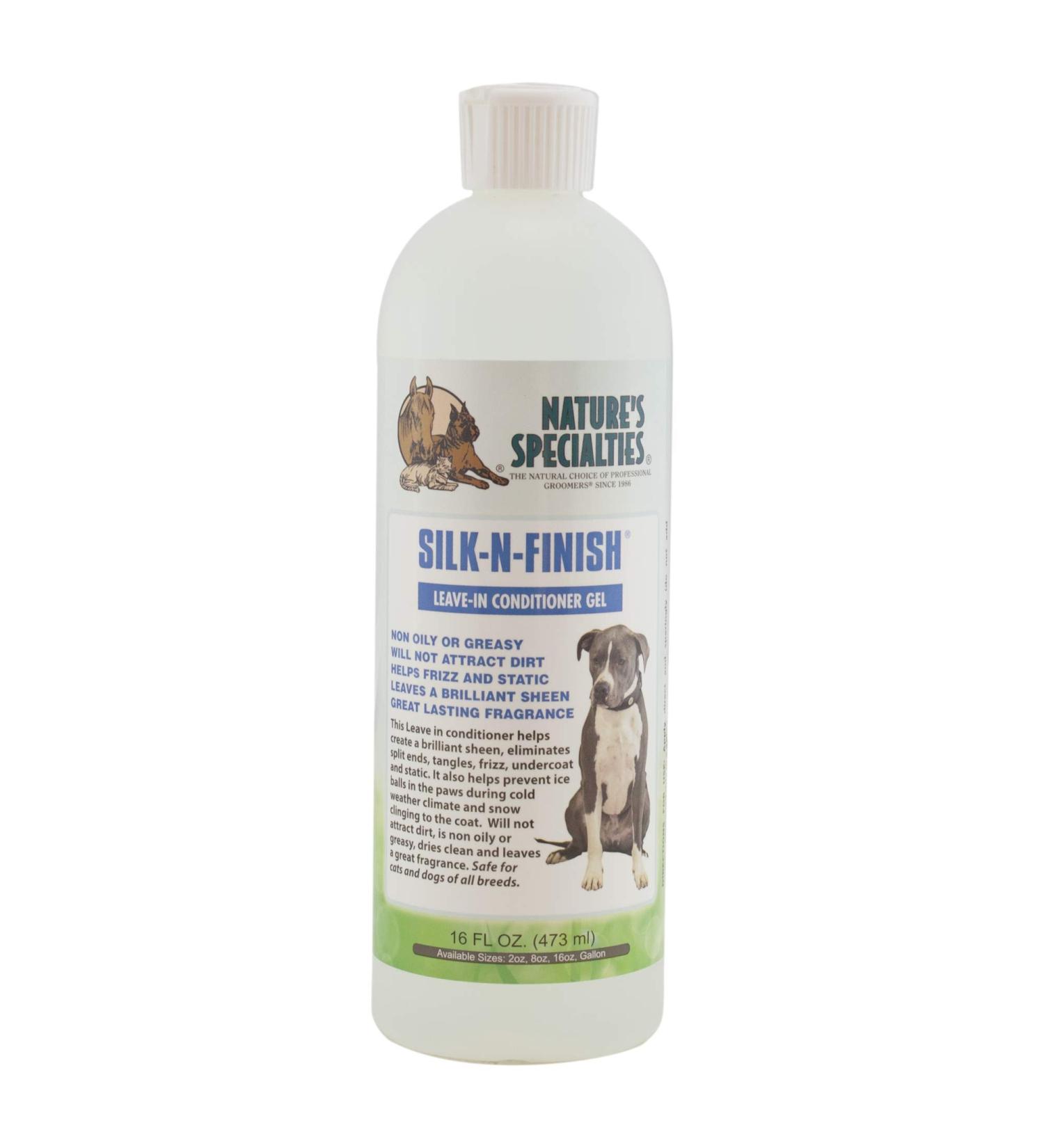 Nature's Specialties Silk-N-Finish 16oz Leave-In Pet Conditioner - Nourishing Formula for Silky Smooth Fur - Buy Online on GoSupps.com