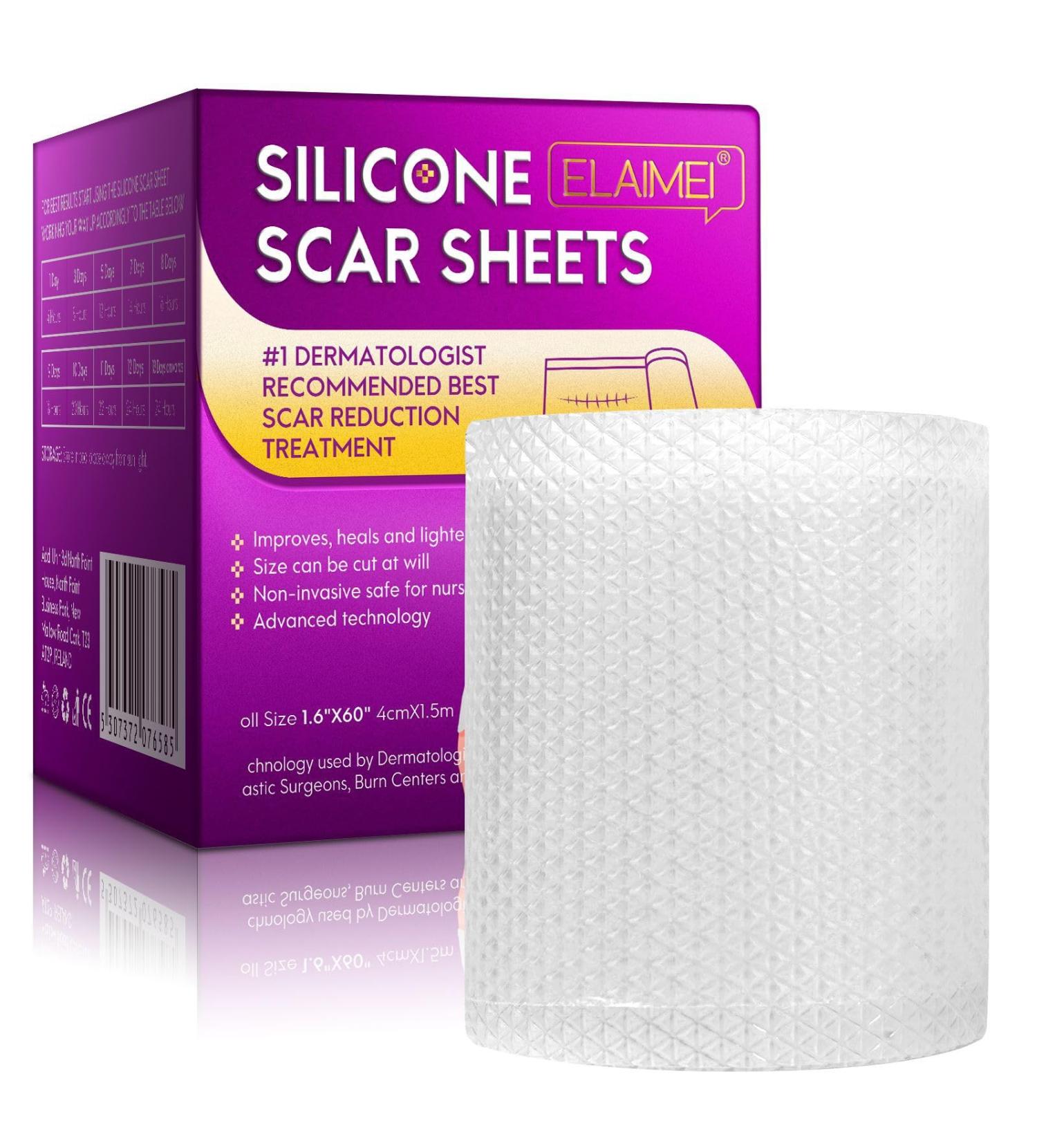 Joyeee Silicone Scar Tape Roll for Professional Scar Removal - Reusable Self Adhesive Silicone Strips for C-Section Surgery, Burn, Keloid, Acne - 1.6 x 60 - Buy Online on GoSupps.com