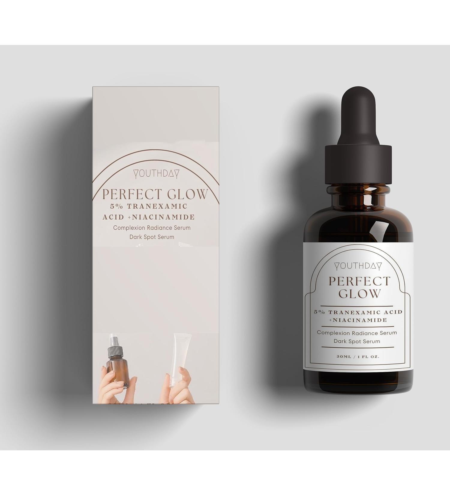 BlueQueen Niacinamide + Tranexamic Acid Serum | Hydrating Glow Booster for All Skin Types - 1 fl oz - Buy Online on GoSupps.com