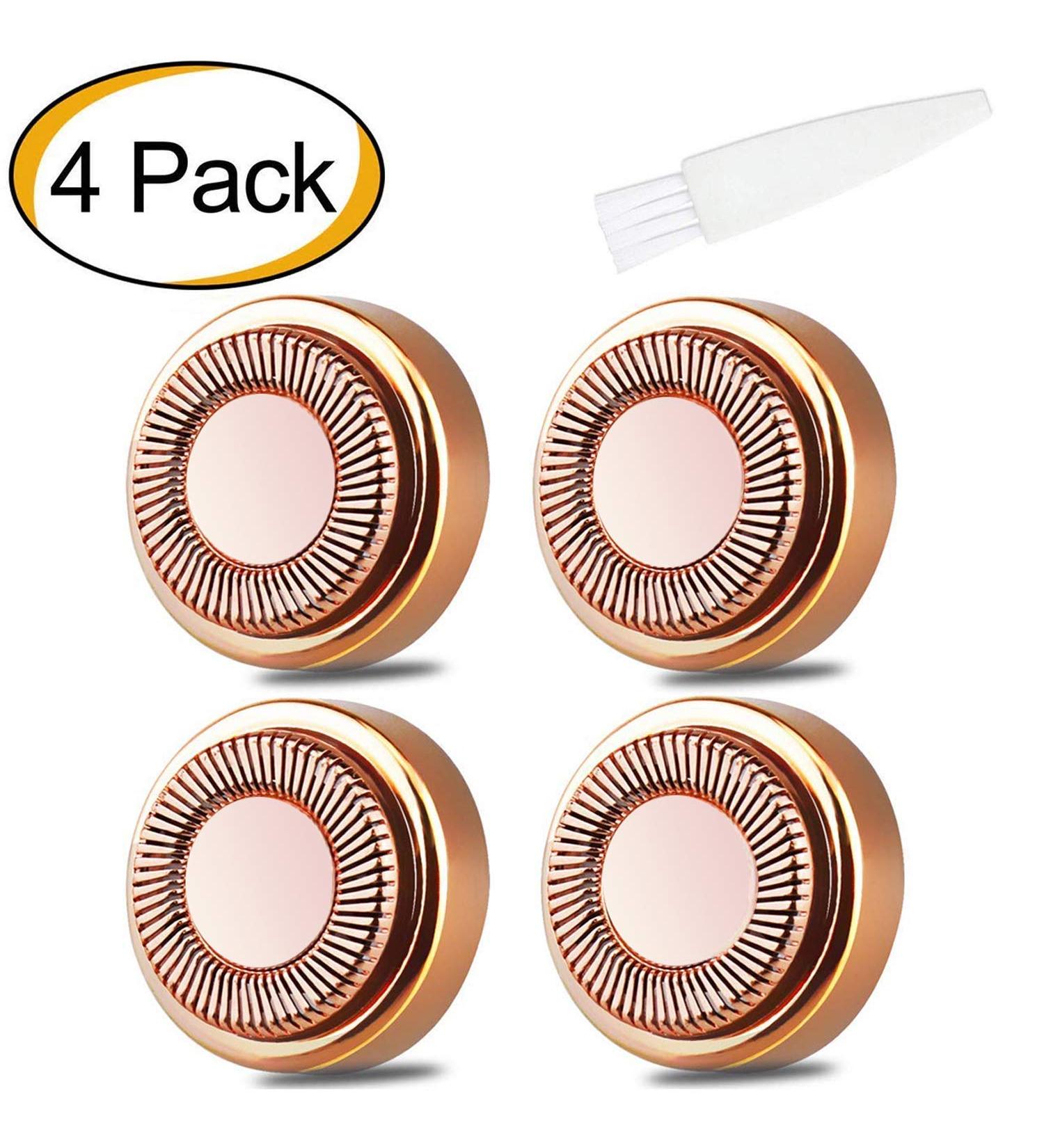 Aibarle 4 Pack Facial Hair Remover Replacement Heads - Flawless Electric Shavers for Lips Chin Cheeks & Sideburns - 18K Gilded Blades - As Seen on TV - Buy Online on GoSupps.com