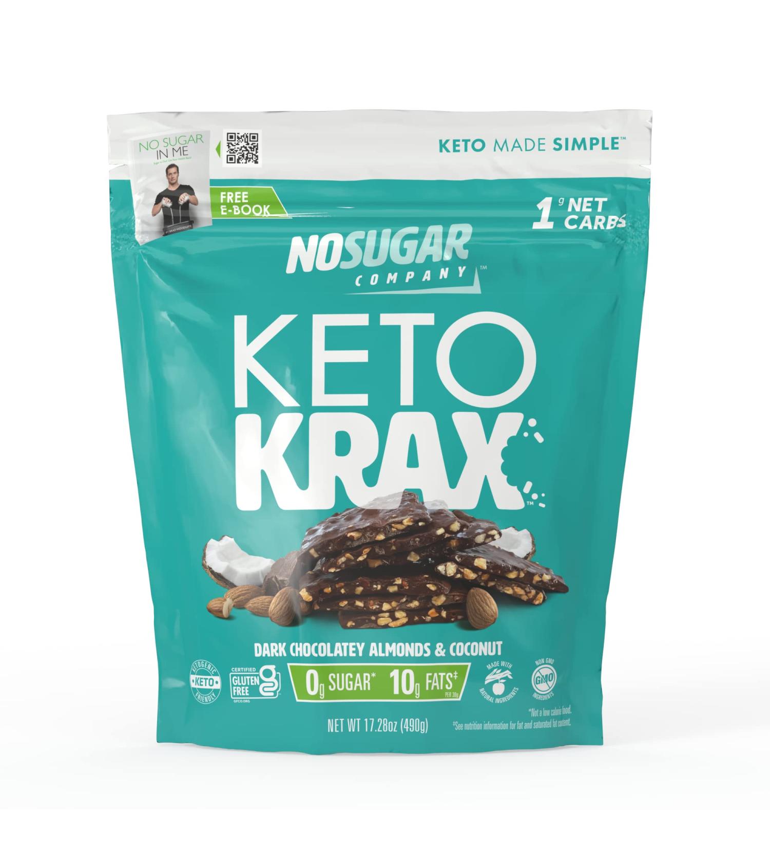 Dark Chocolate Almond & Coconut Keto Snacks 17.28 oz - Low Carb, Sugar Free, Gluten Free, All Natural, Diabetic Friendly - Buy Online on GoSupps.com