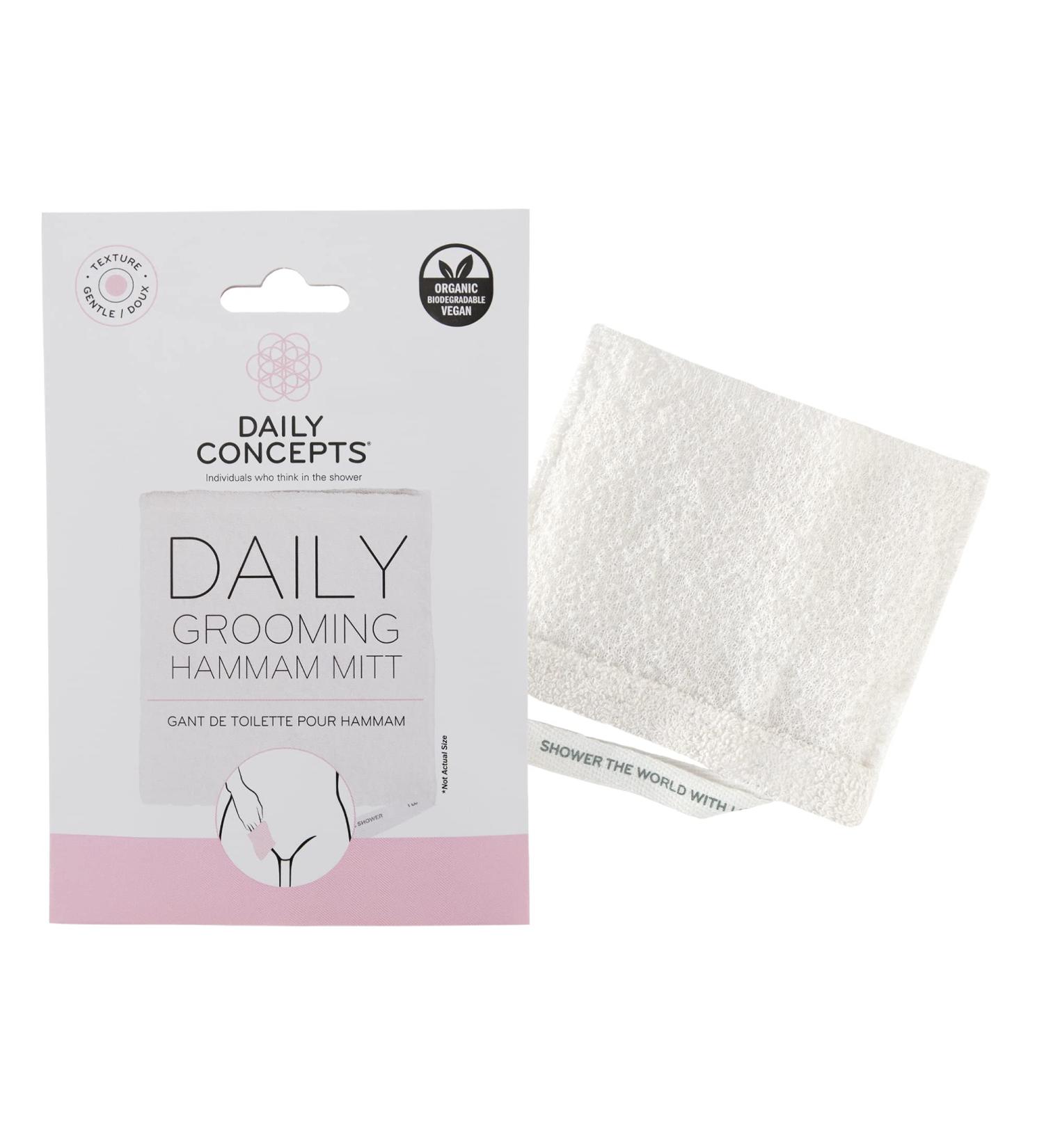 Daily Concepts Daily Grooming Hammam Mitt - Textured Exfoliator for Intimate Areas - Buy Online on GoSupps.com