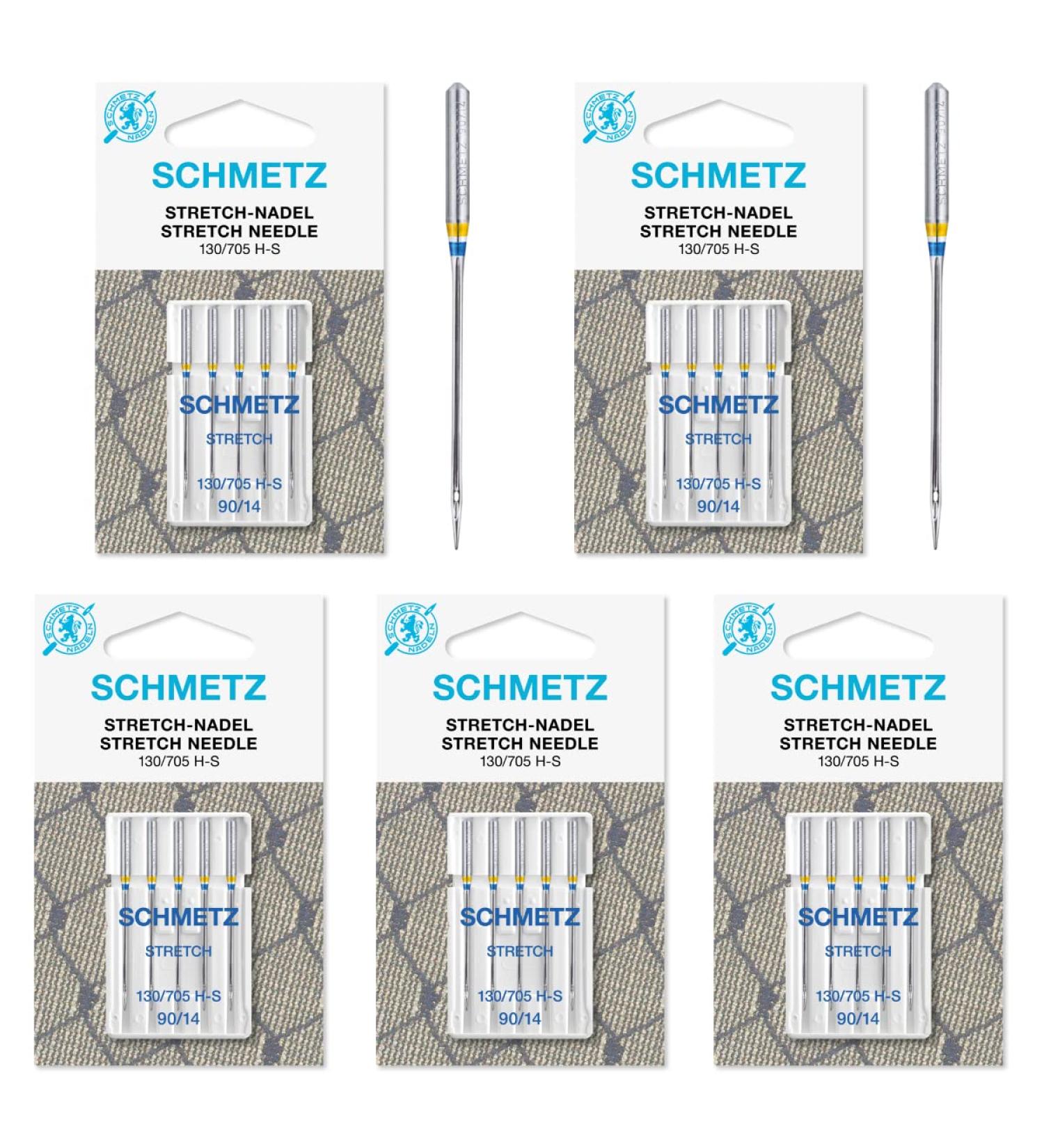 25 Schmetz Stretch Sewing Machine Needles 130/705H H-S Size 90/14