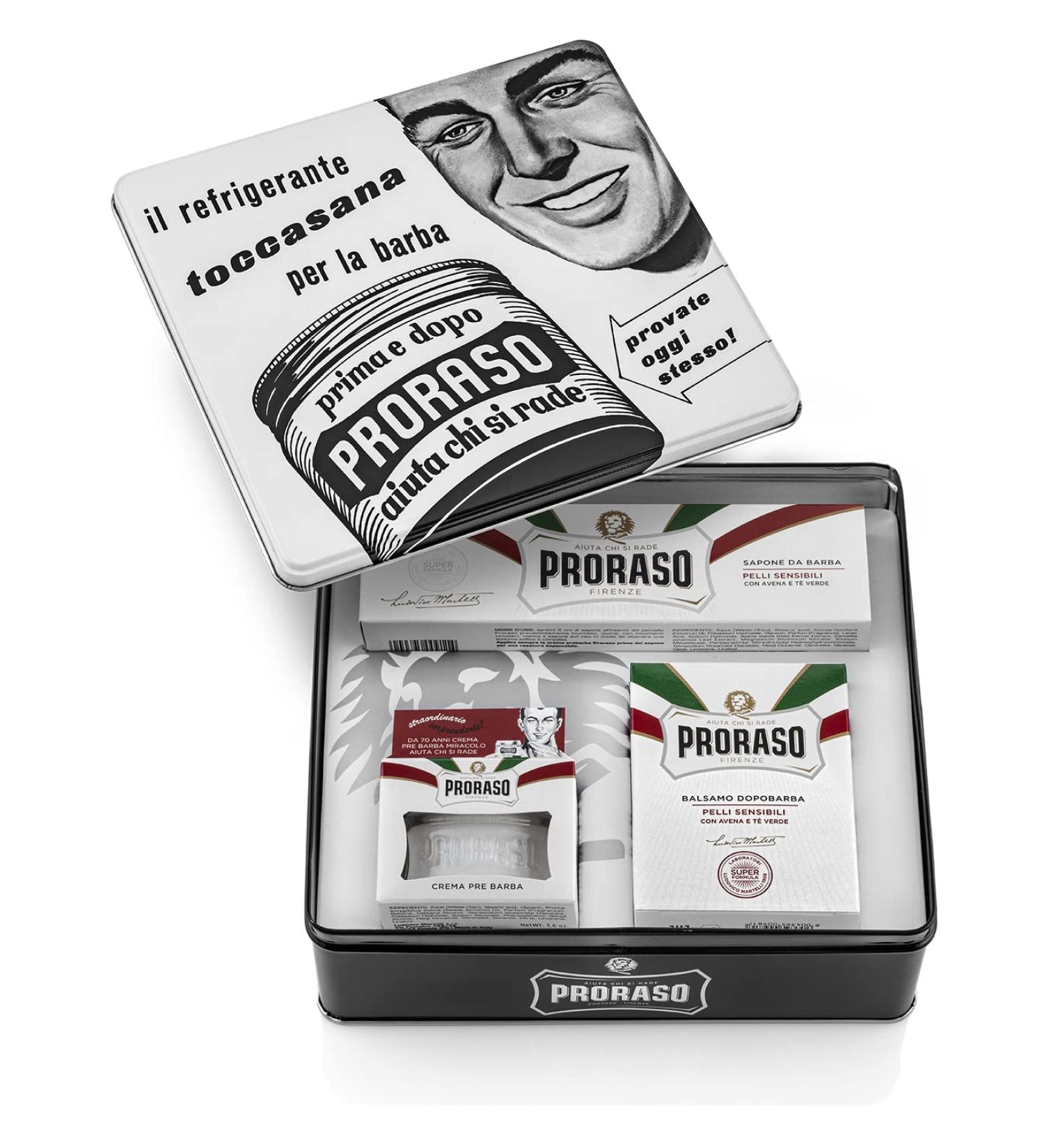 Proraso Vintage Toccasana Tin Gift Set 5.2 Oz - Deluxe Grooming Kit for a Traditional Shaving Experience - Buy Online on GoSupps.com