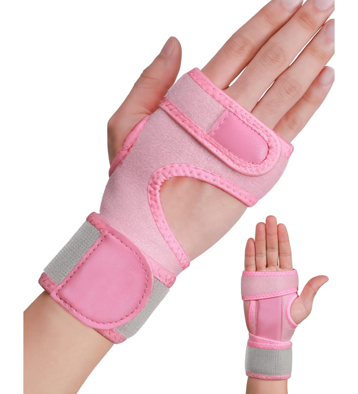 SUEH DESIGN Carpal Tunnel Wrist Brace Night Support | Adjustable Wrist Wrap for Tendonitis, Arthritis & Pain Relief | Pink Right Hand Splint - Buy Online on GoSupps.com
