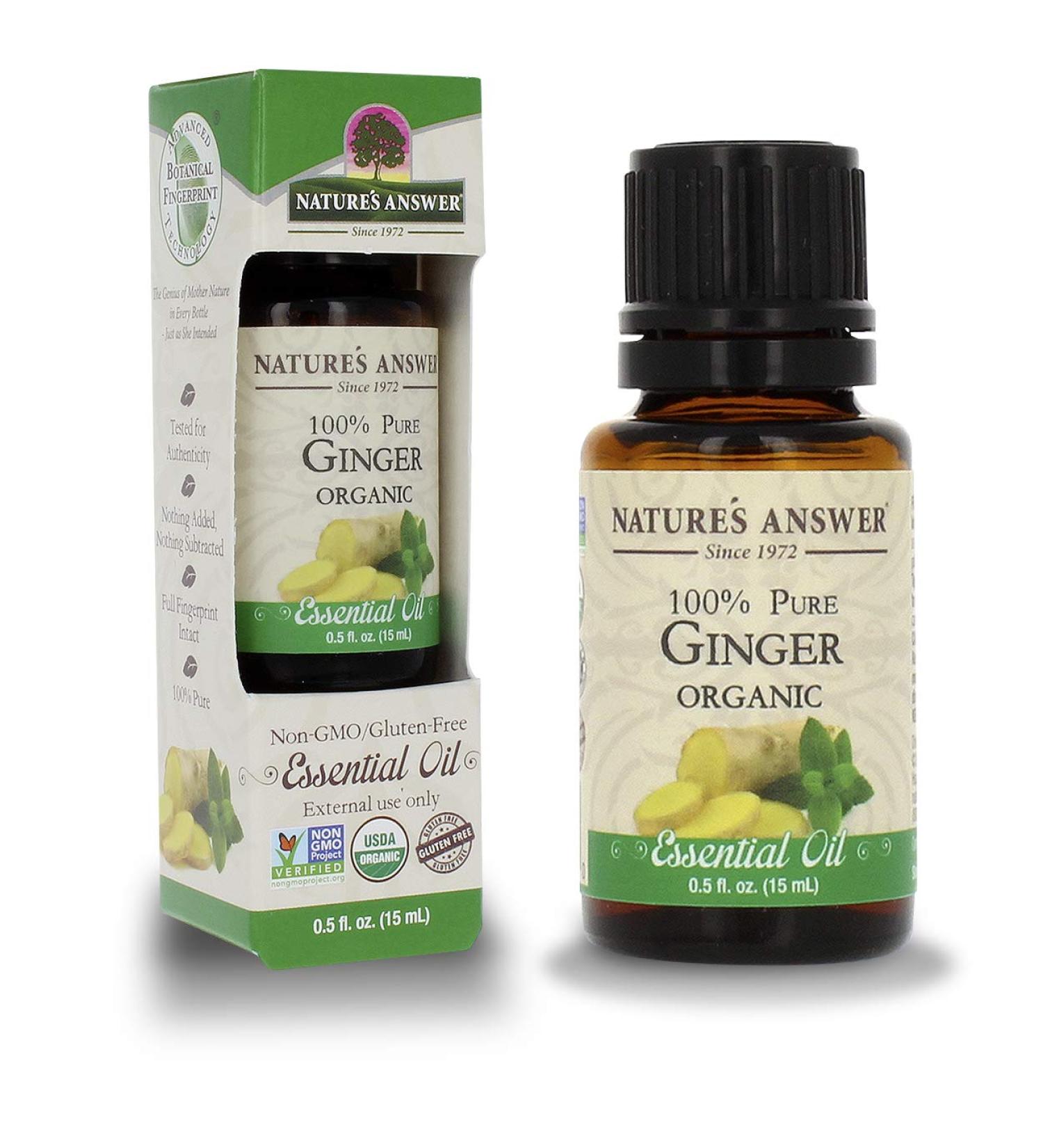 USDA Organic Ginger Root Essential Oil - 100% Pure Aromatherapy Oil for Diffuser | 0.5 fl oz | Made in USA - Buy Online on GoSupps.com