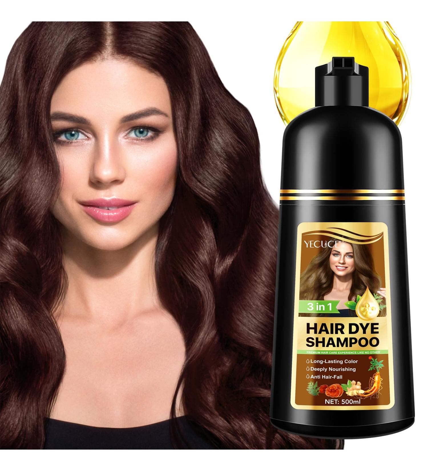  Frovetani Hair Dye Shampoo Hair Dye Shampoo 3 in 1 Instant Hair Dye Shampoo 500 ml Natural Hair Dye Shampoo Hair Dye Shampoo for Men and Women - Buy Online on GoSupps.com