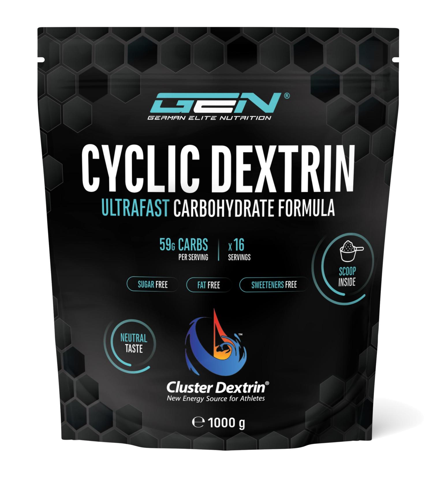 Buy Cyclic Dextrin (Cluster Dextrin ) 1000g - Premium Vegan Carbohydrate Powder for Energy | High Bioavailability & Patented Formula - Buy Online on GoSupps.com