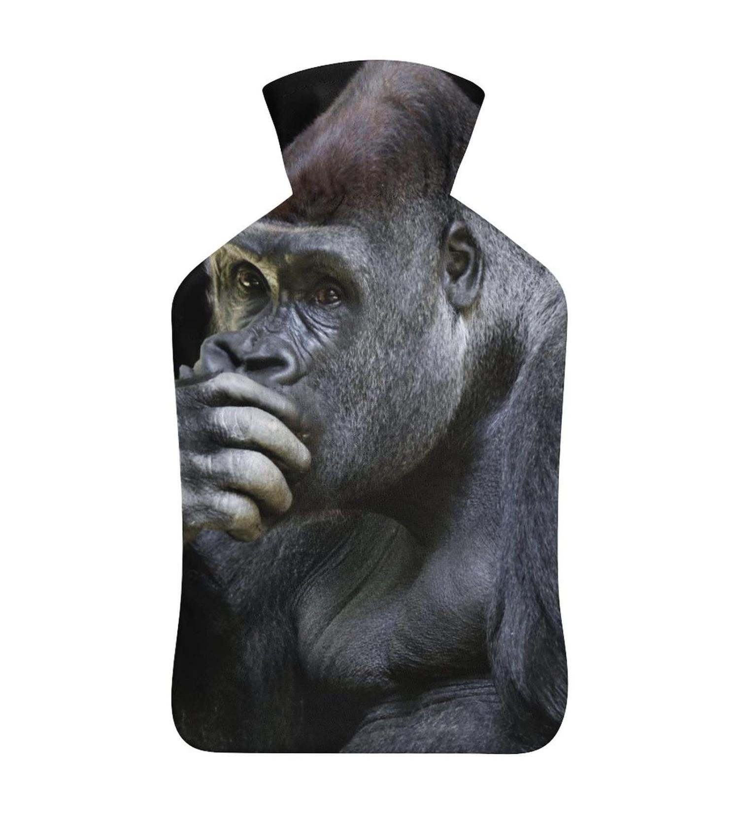 Funny Orangutan Hot Water Bottle | Plush Hand Warmer for Adults & Kids | 26.5x15.3cm - Buy Online on GoSupps.com