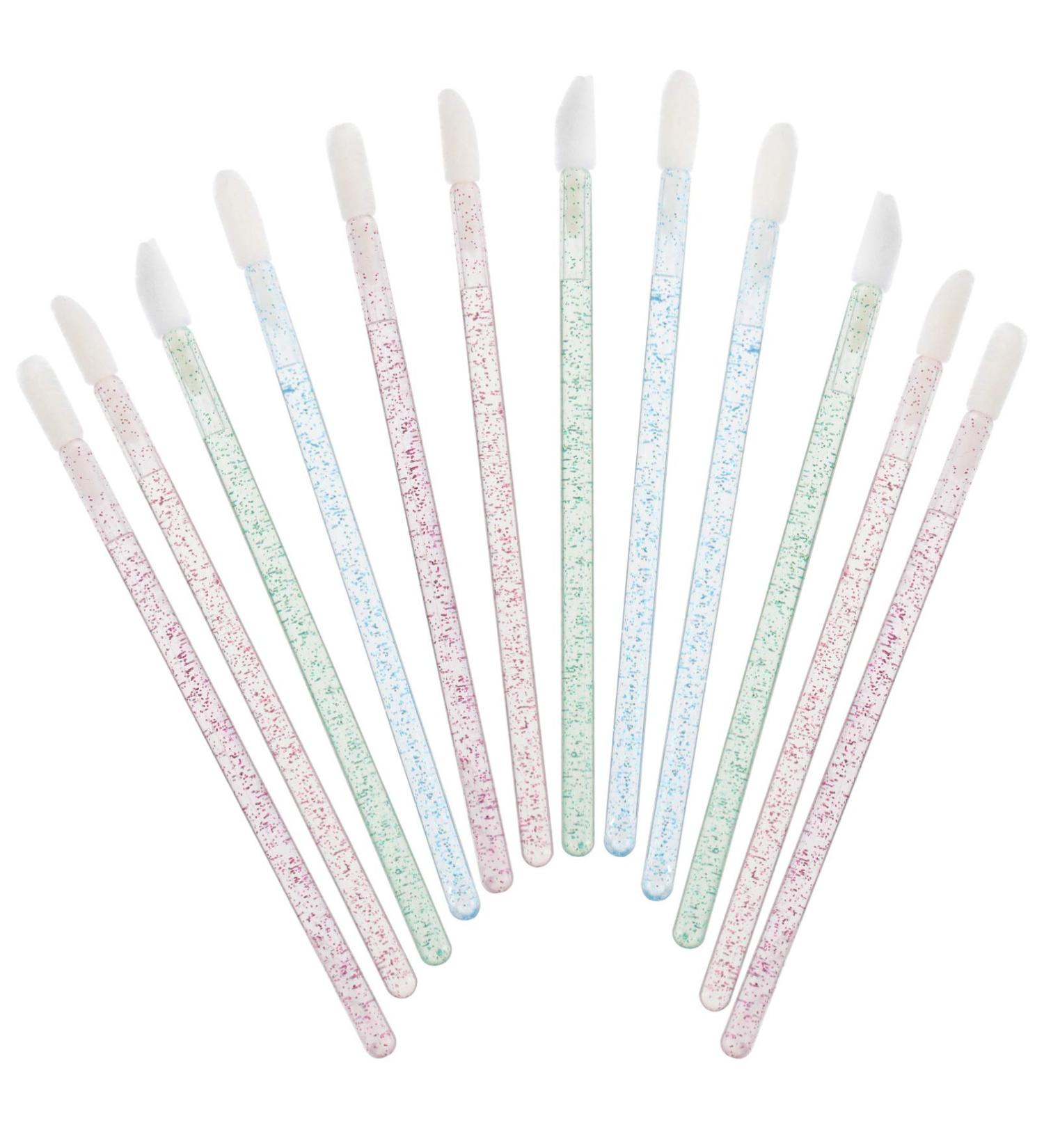 FRCOLOR 200pcs Crystal Stick Lip Brush - Disposable Glitter Lip Makeup Wands for Lip Gloss | Travel Size 9.2x0.5cm - Buy Online on GoSupps.com