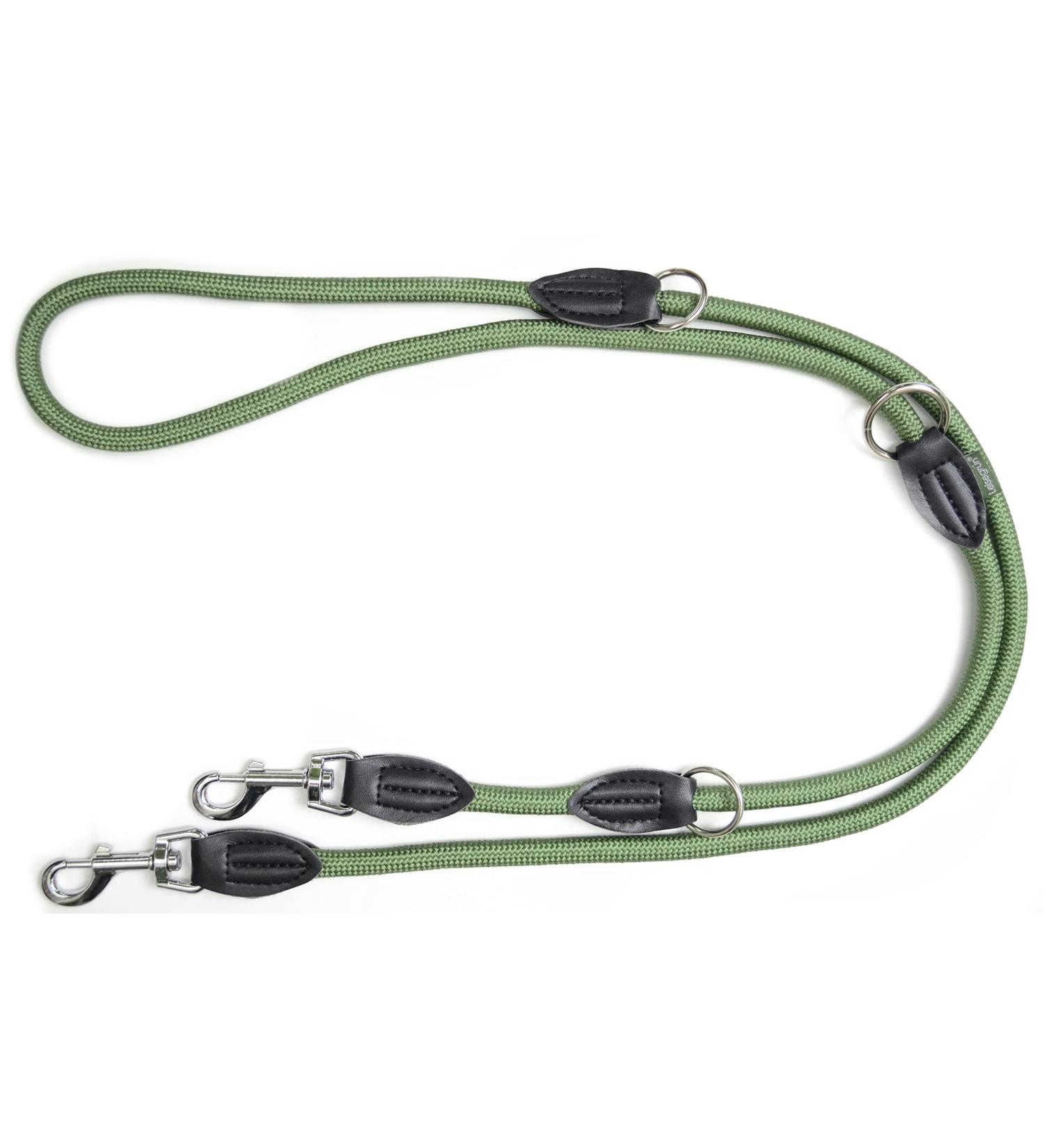Leitengr n Dog Leash Derby - 2m Adjustable Nylon Leash for Medium to Large Dogs | Nature Olive Green - Buy Online on GoSupps.com