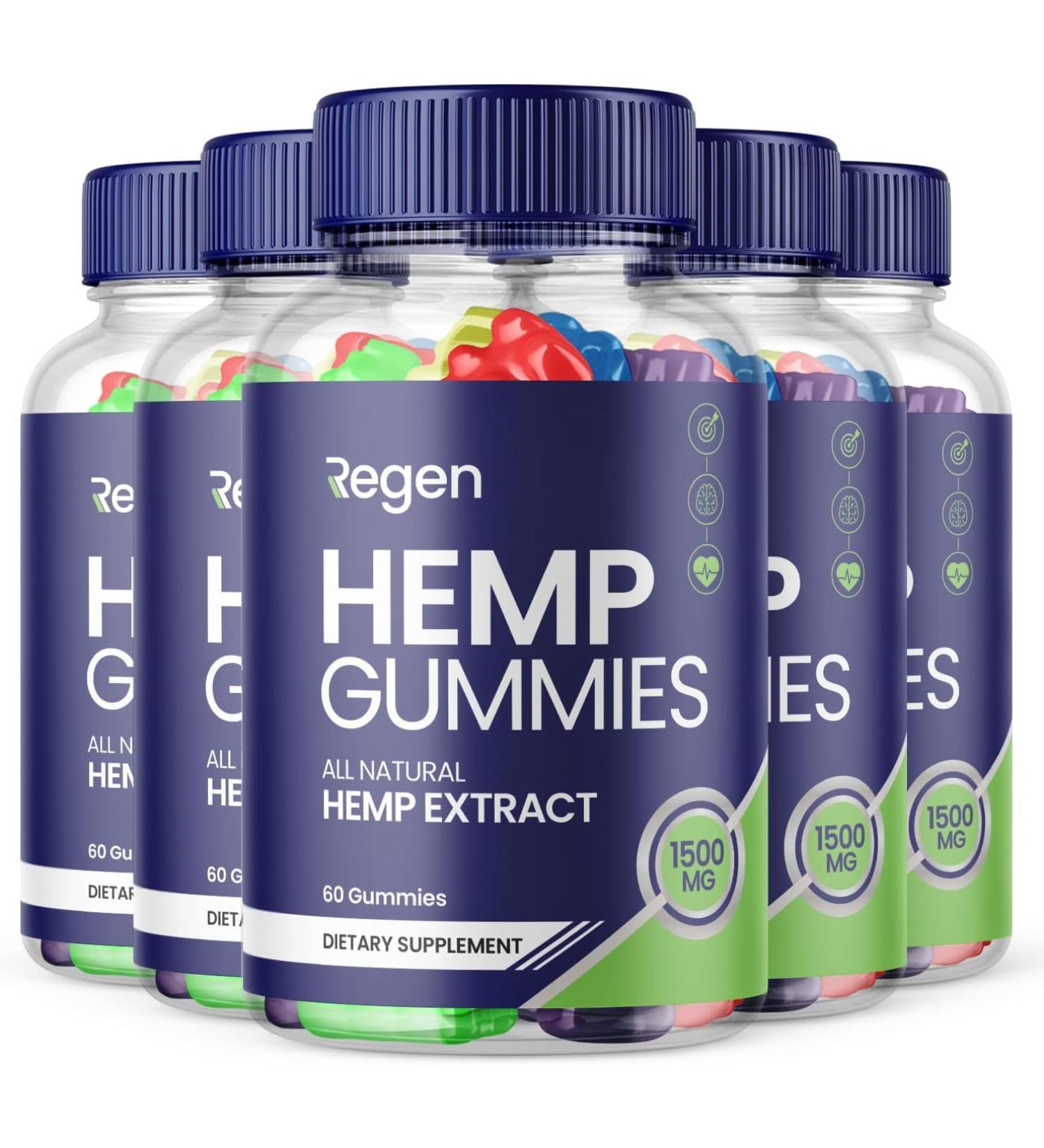 Regen Gummies with Hemp Extract - Advanced Multivitamin Supplement (300 Gummies) - Buy Online on GoSupps.com