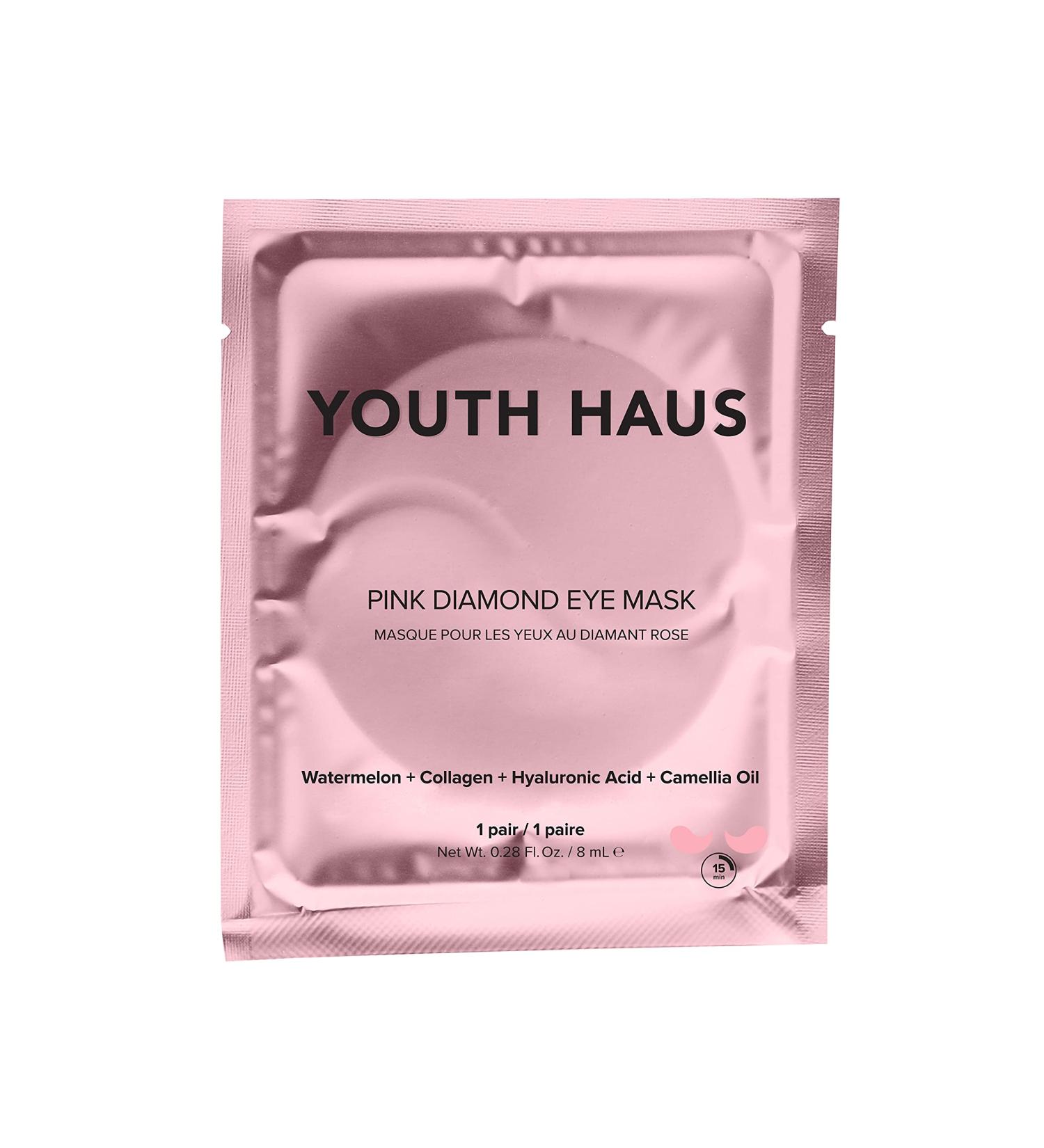 Skin Gym Youth Haus Royal Pink Diamond Eye Mask - Anti-Aging Depuffing & Wrinkle Reduction - 5 Pcs Pink Masks for Fatigue & Stress Relief - Buy Online on GoSupps.com