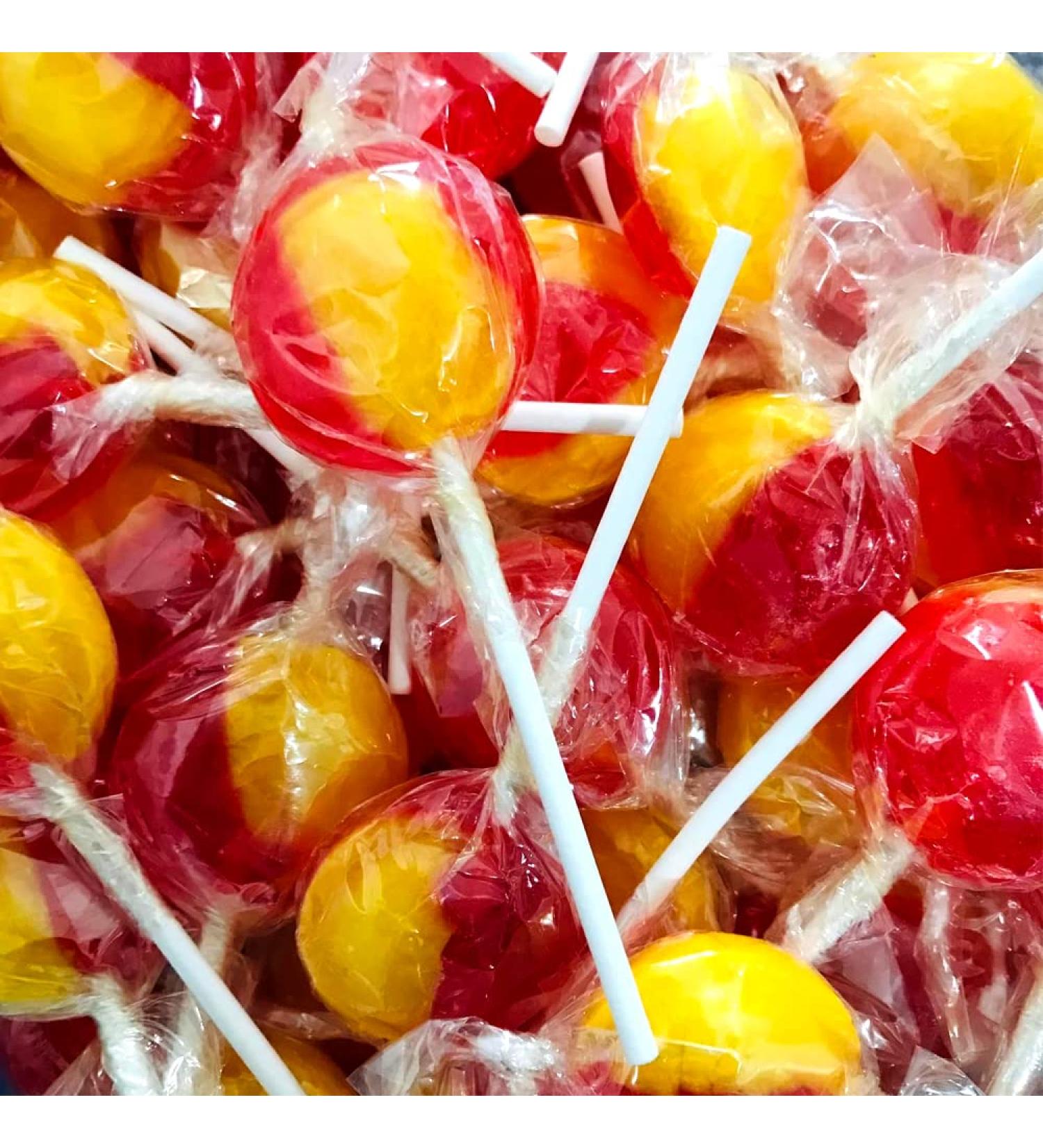 Joseph Dobson & Sons Mega Lollies - Different Flavours Lollipops Candy - Wrapped Mega Lollies (Rhubarb & Custard Mega Lollies 30)