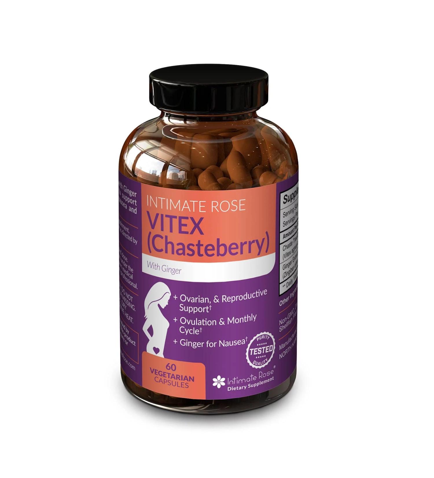 LLK Vitex Chasteberry Supplement for Women's Fertility - 60 Capsules - Buy Online on GoSupps.com