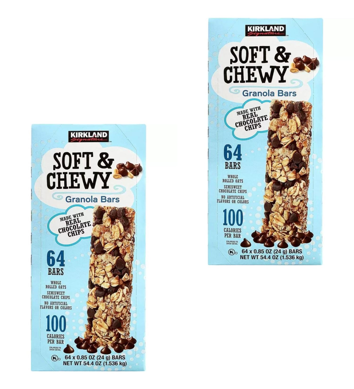RKBROTHERS Kirkland Signature Soft & Chewy Granola Bars 64 Bars x 24g (pack of 2) - Buy Online on GoSupps.com